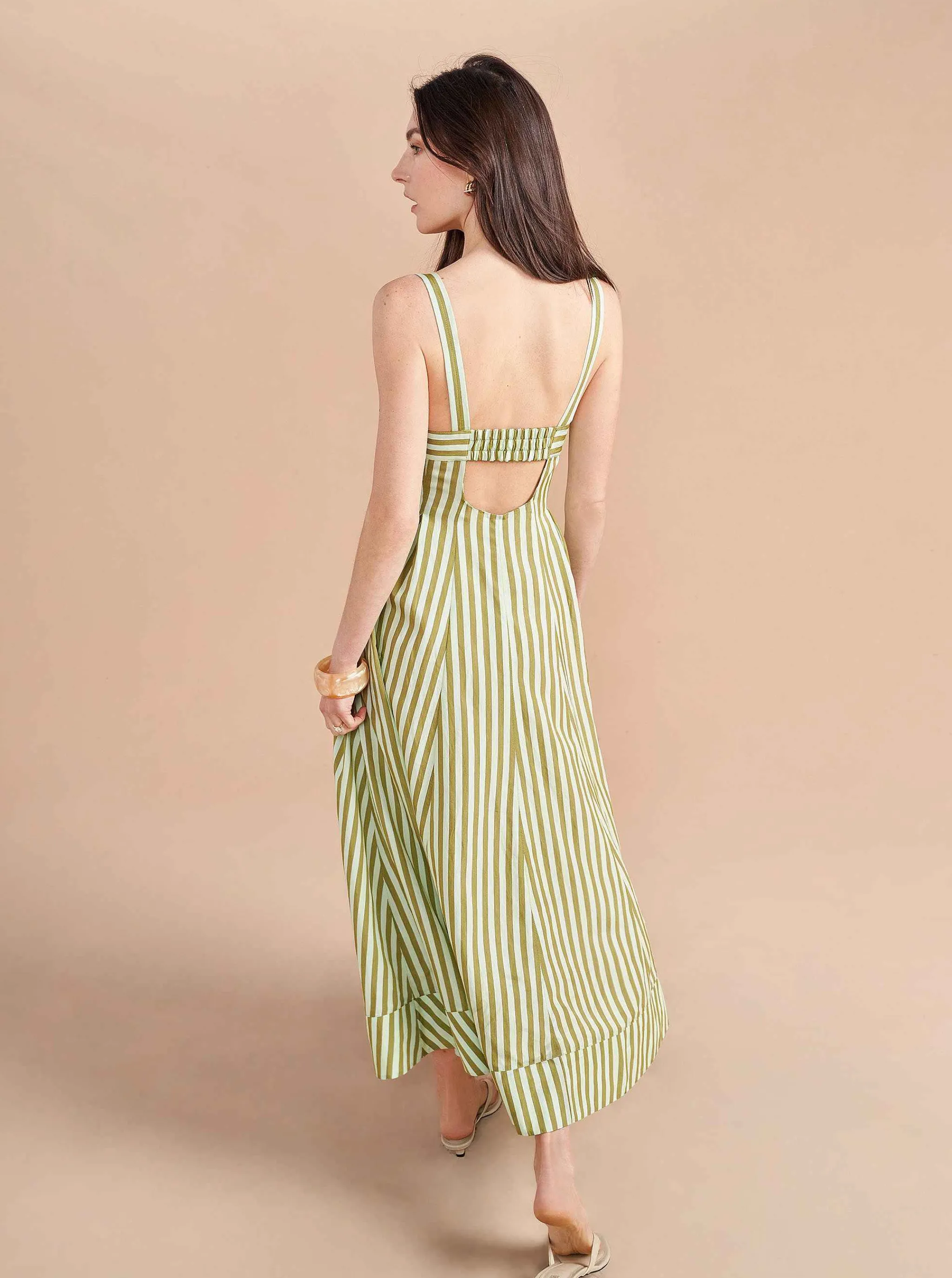 La Ligne Midi Dresses*Madeleine Dress Apple/Mint