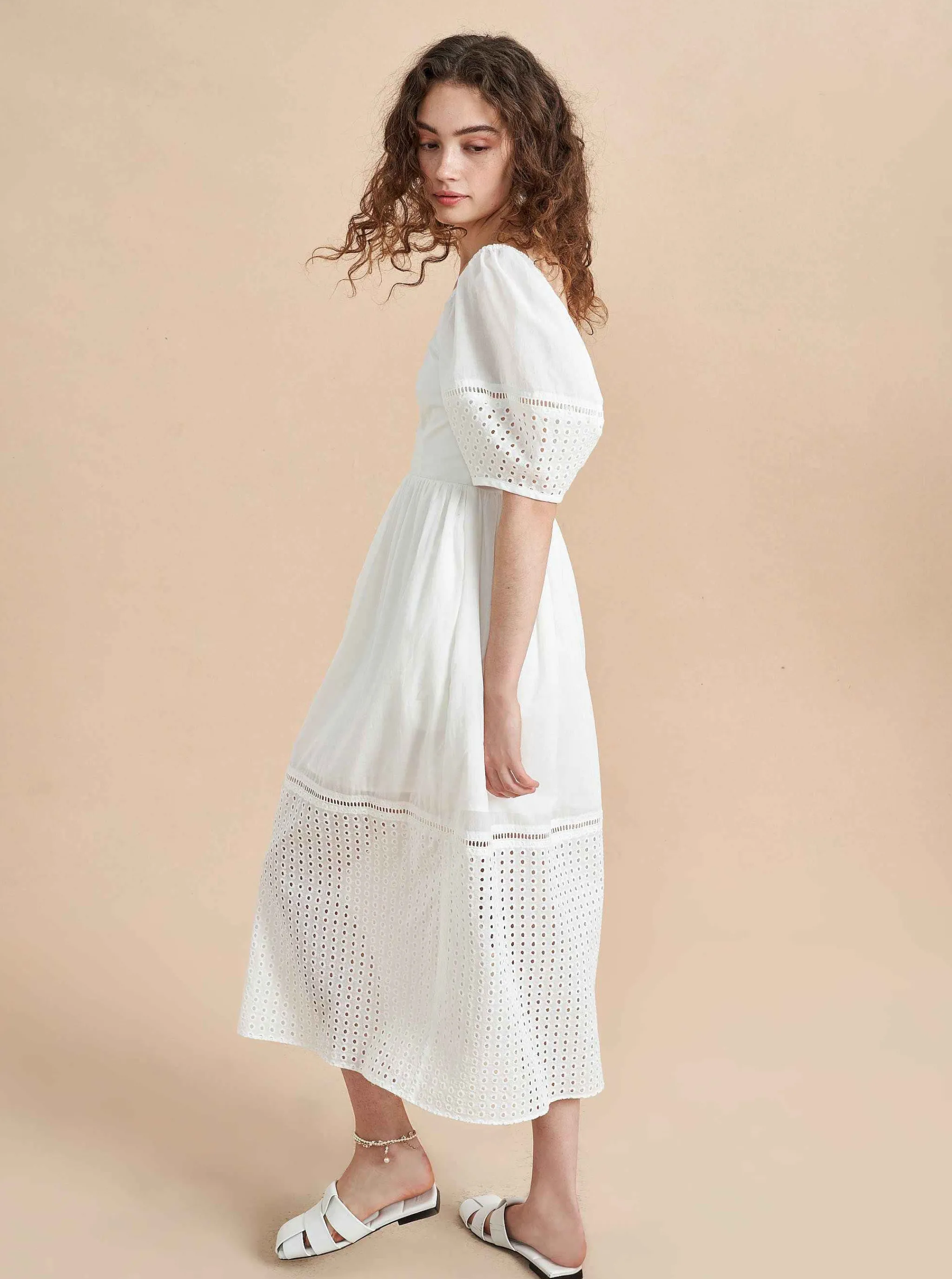 La Ligne Midi Dresses*Lulu Dress Ivory