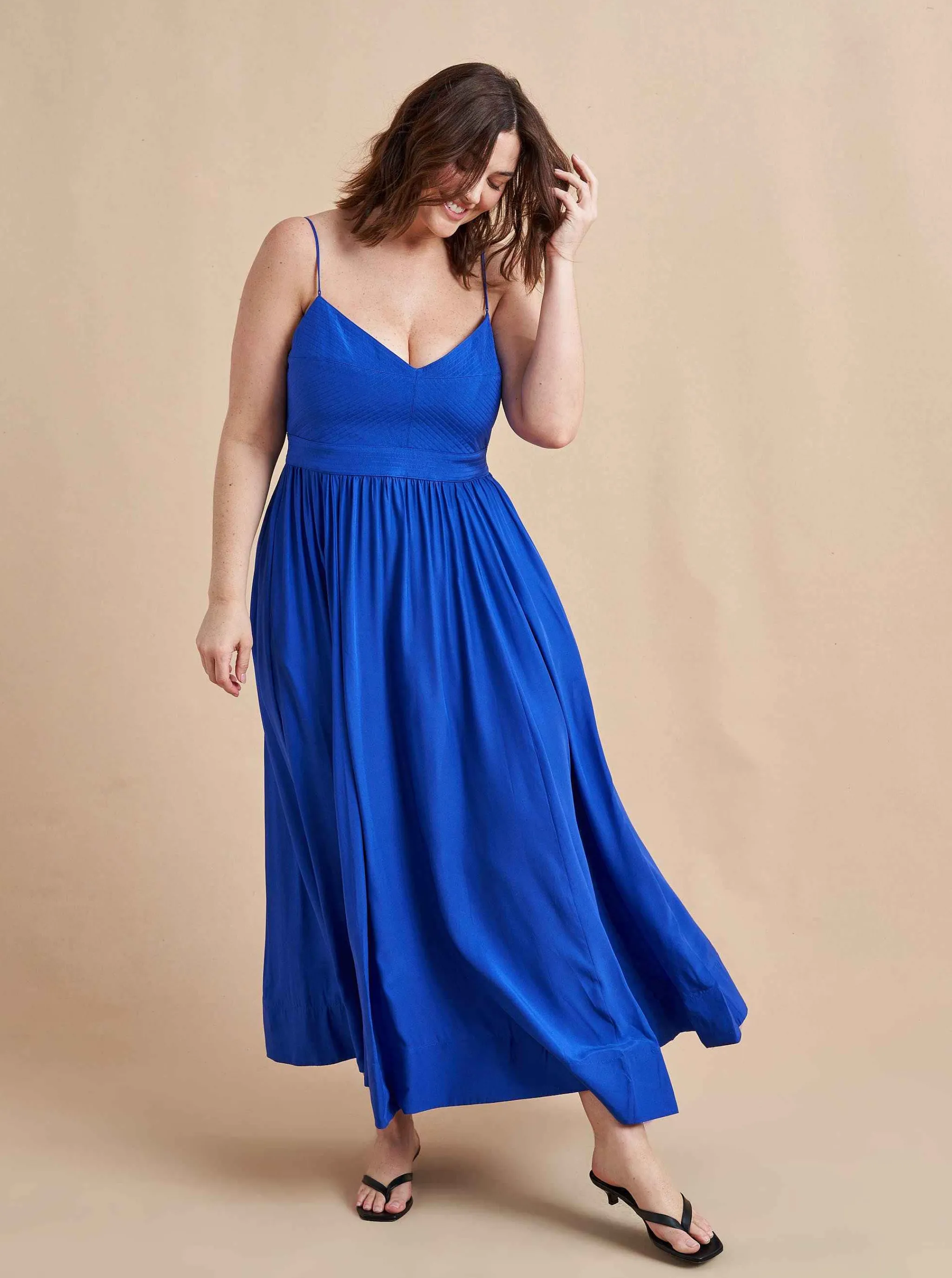 La Ligne Midi Dresses*Tracy Dress Electric Blue