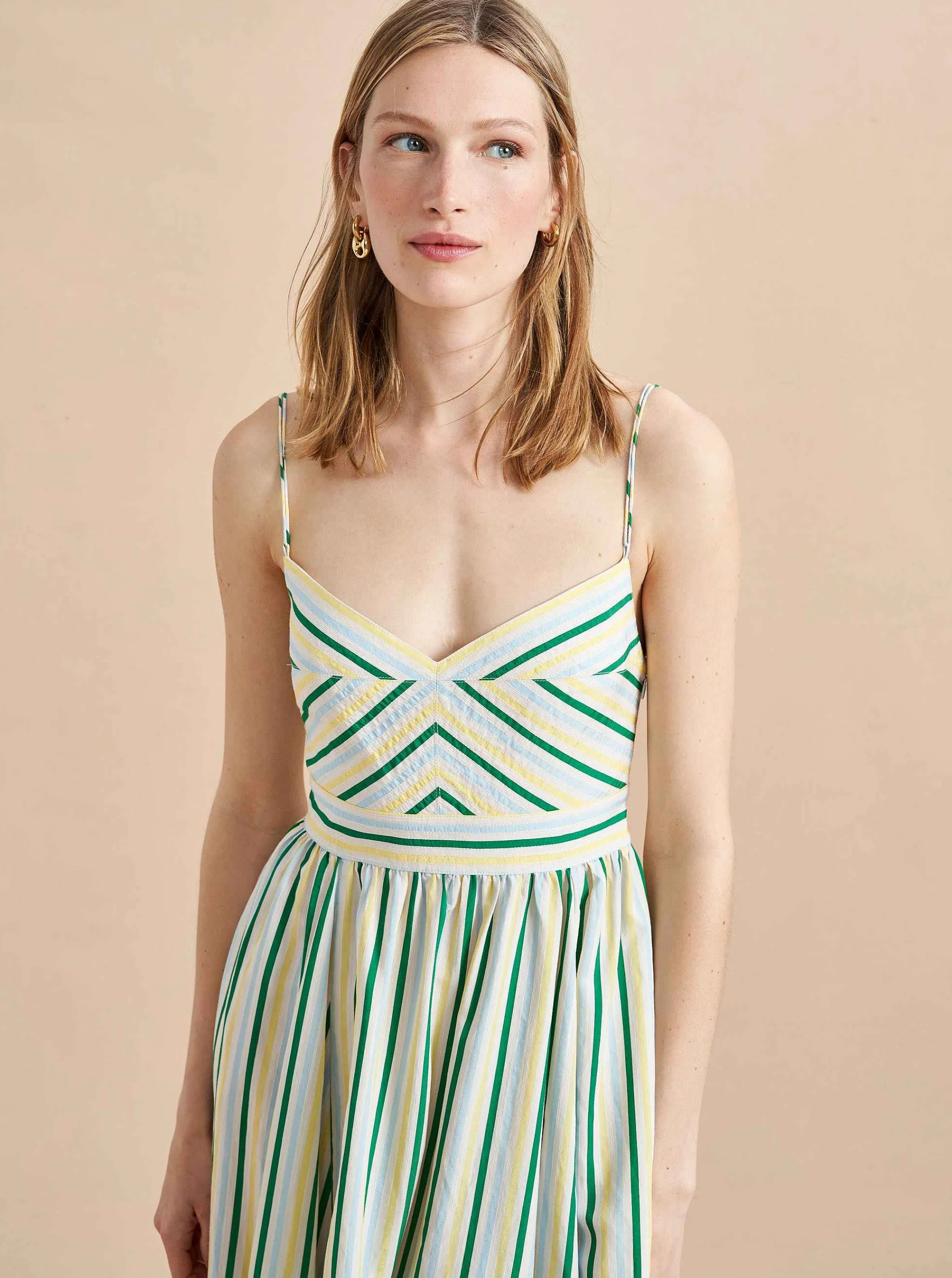La Ligne Midi Dresses*Tracy Dress Green/Multi