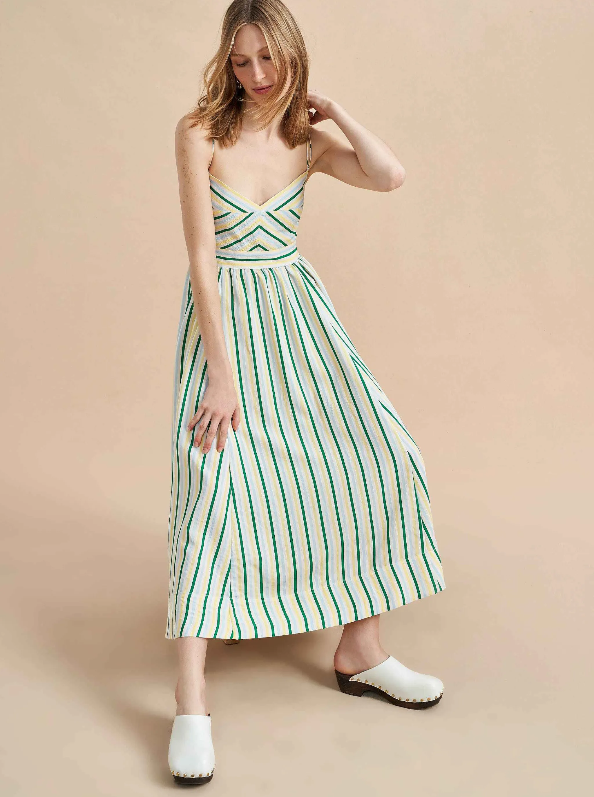 La Ligne Midi Dresses*Tracy Dress Green/Multi