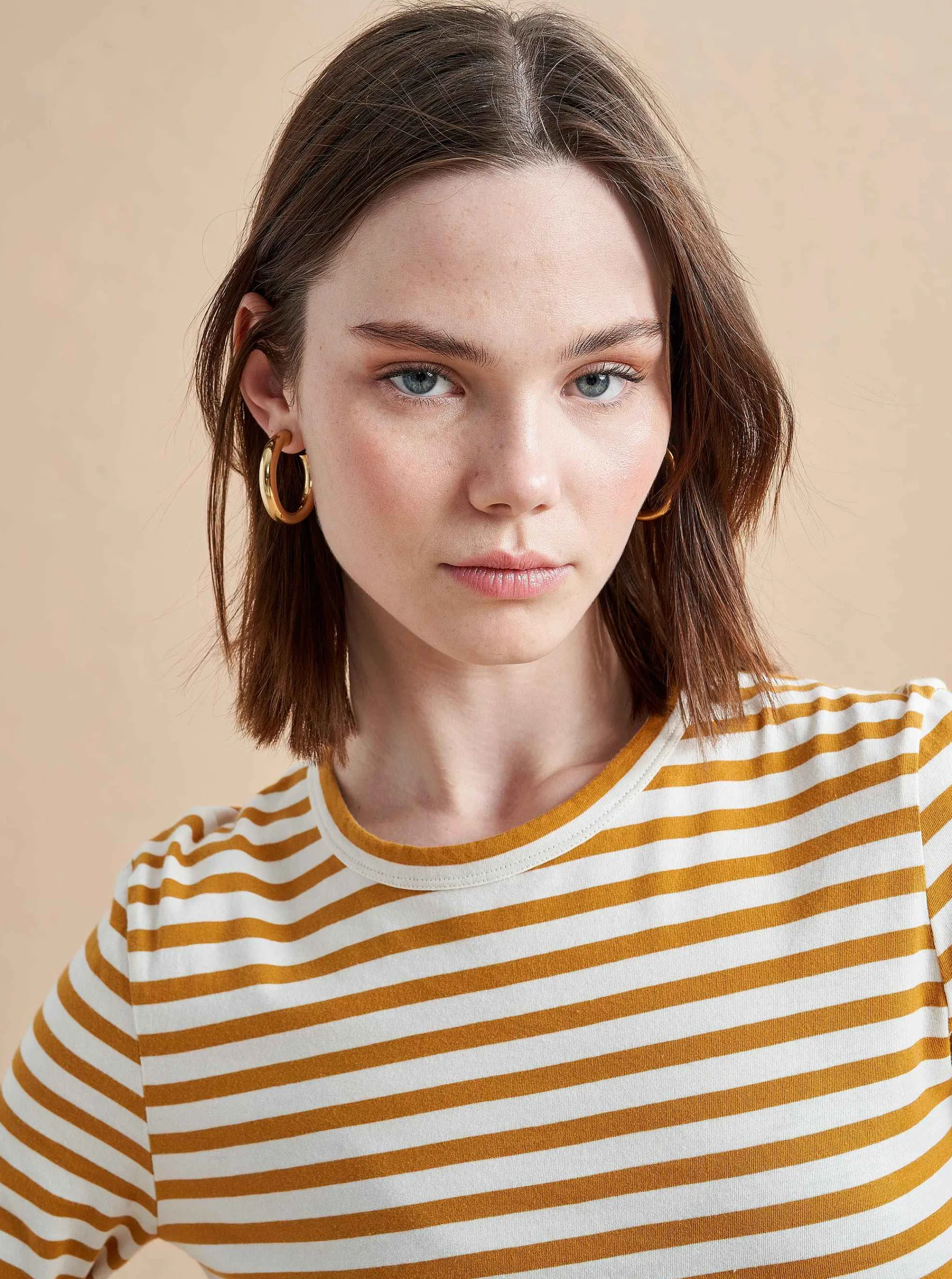 La Ligne Tees*Striped Meredith Tee Cream/Mustard