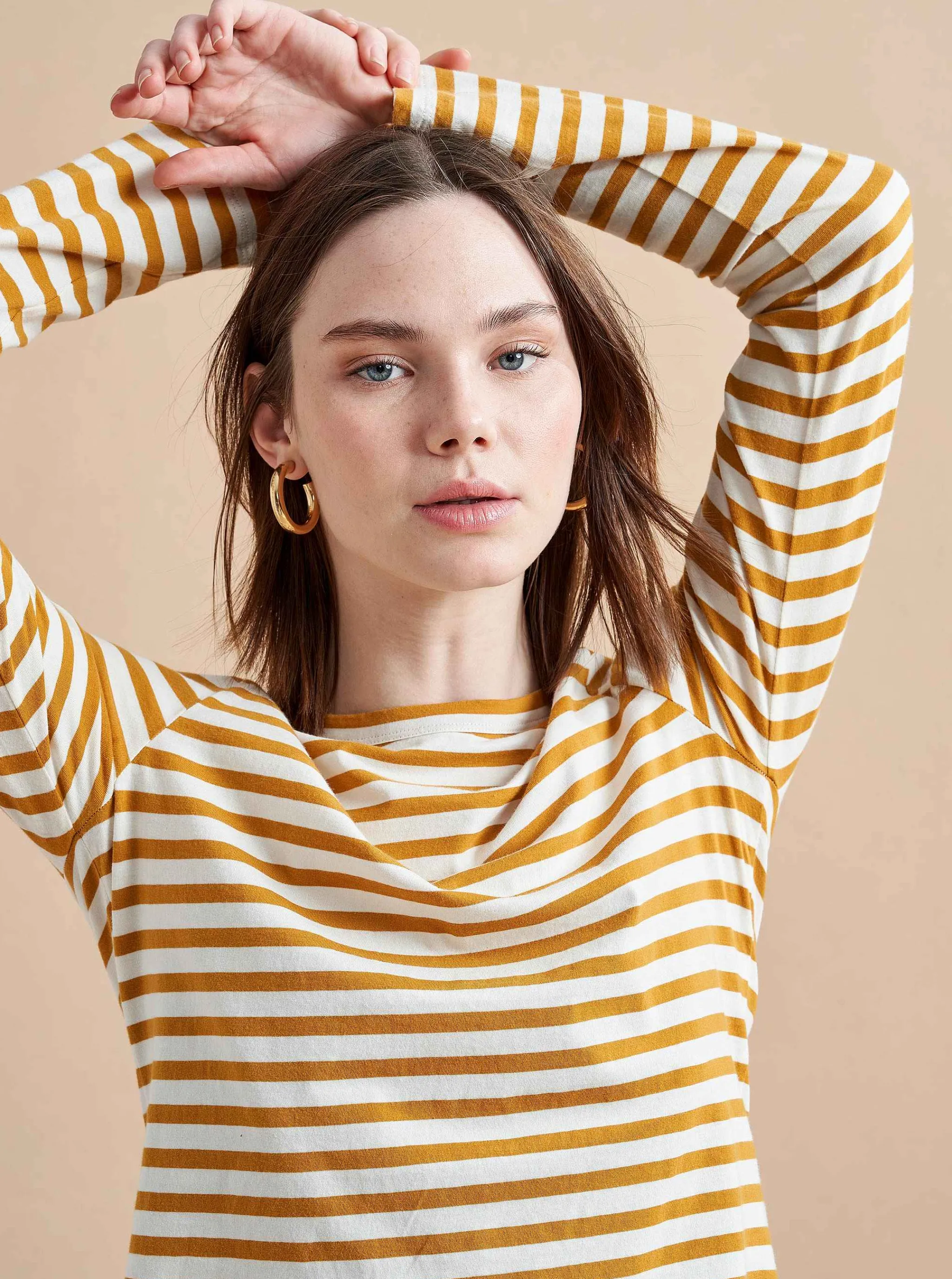 La Ligne Tees*Striped Meredith Tee Cream/Mustard