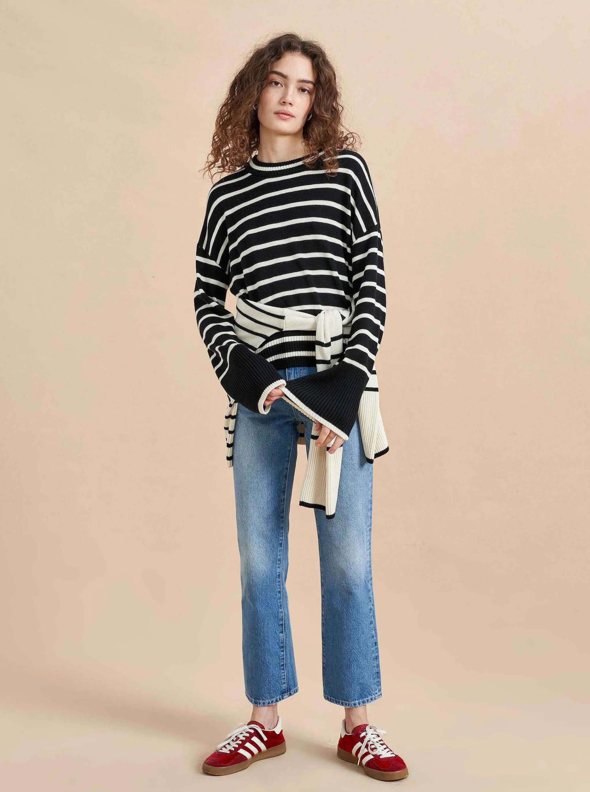 La Ligne Sweaters*Antoine Sweater Black/Cream