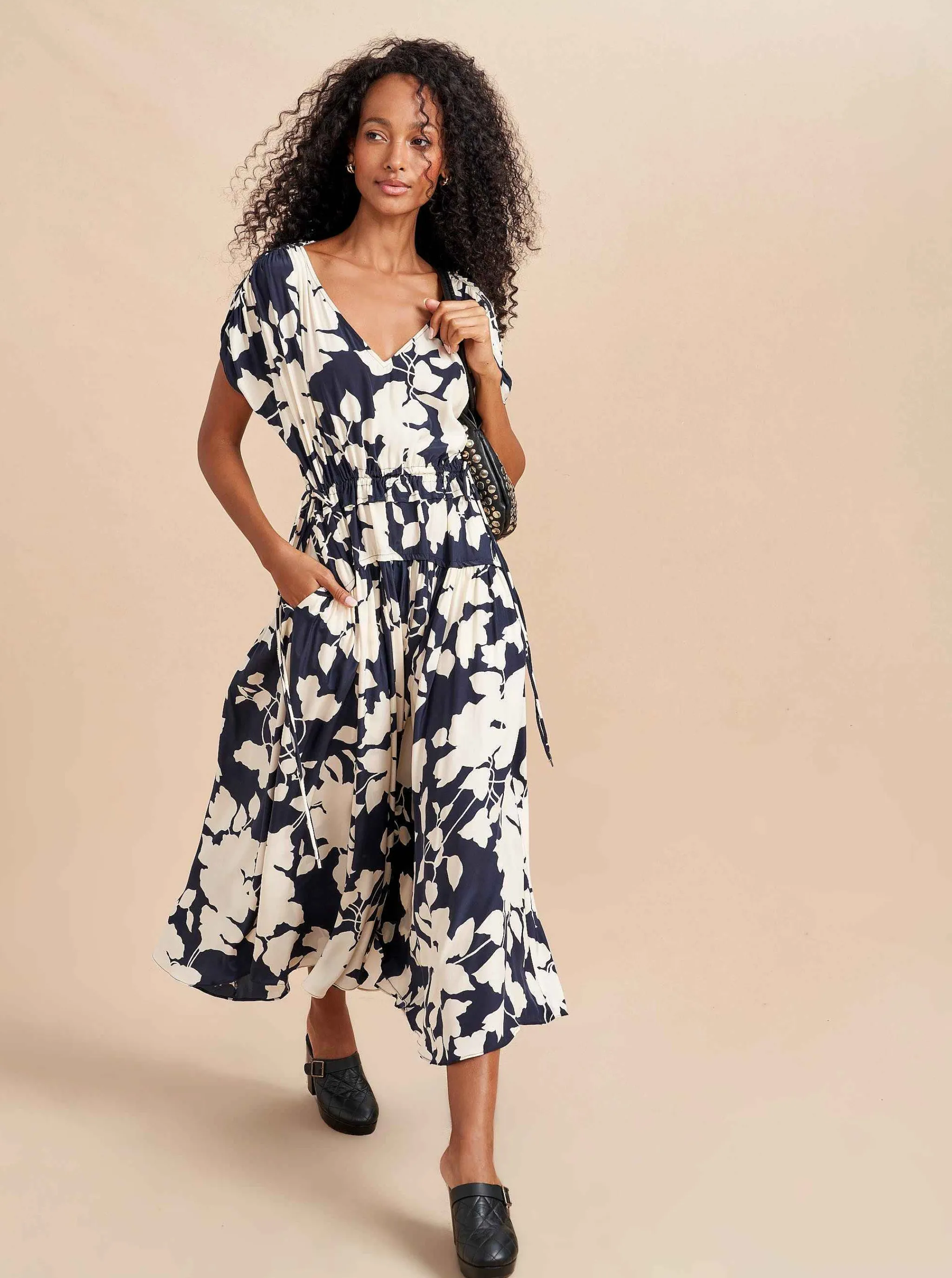La Ligne Midi Dresses*Natalie Dress Navy/Cream