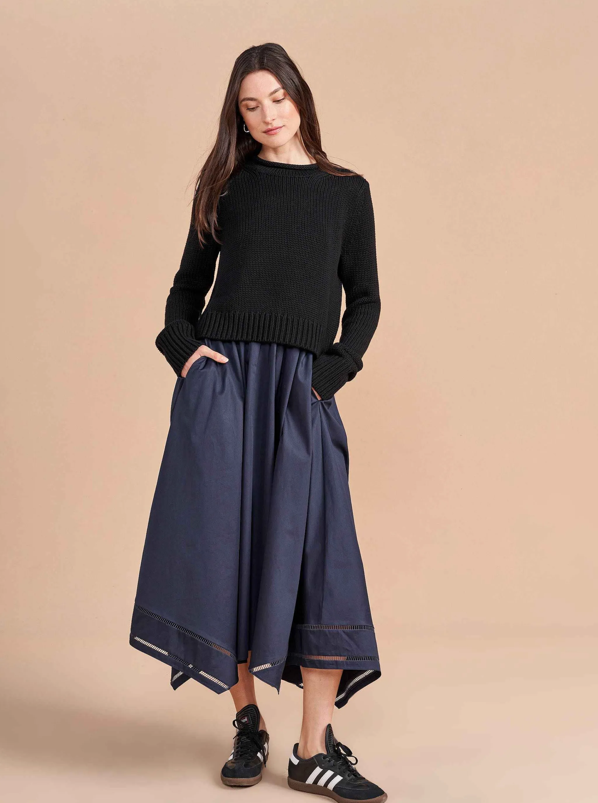 La Ligne Sweaters*Solid Mini Marina Sweater Black