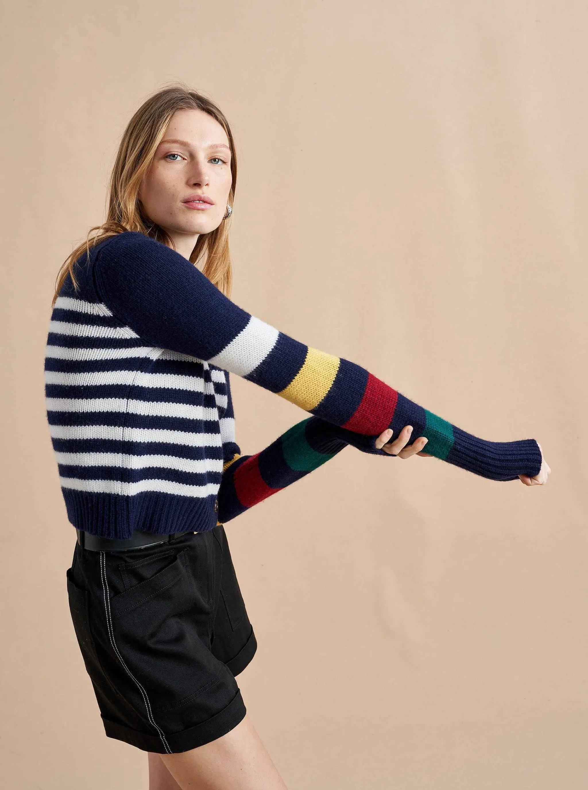 La Ligne Cardigans*Mini Marin Cardigan Multi/Navy