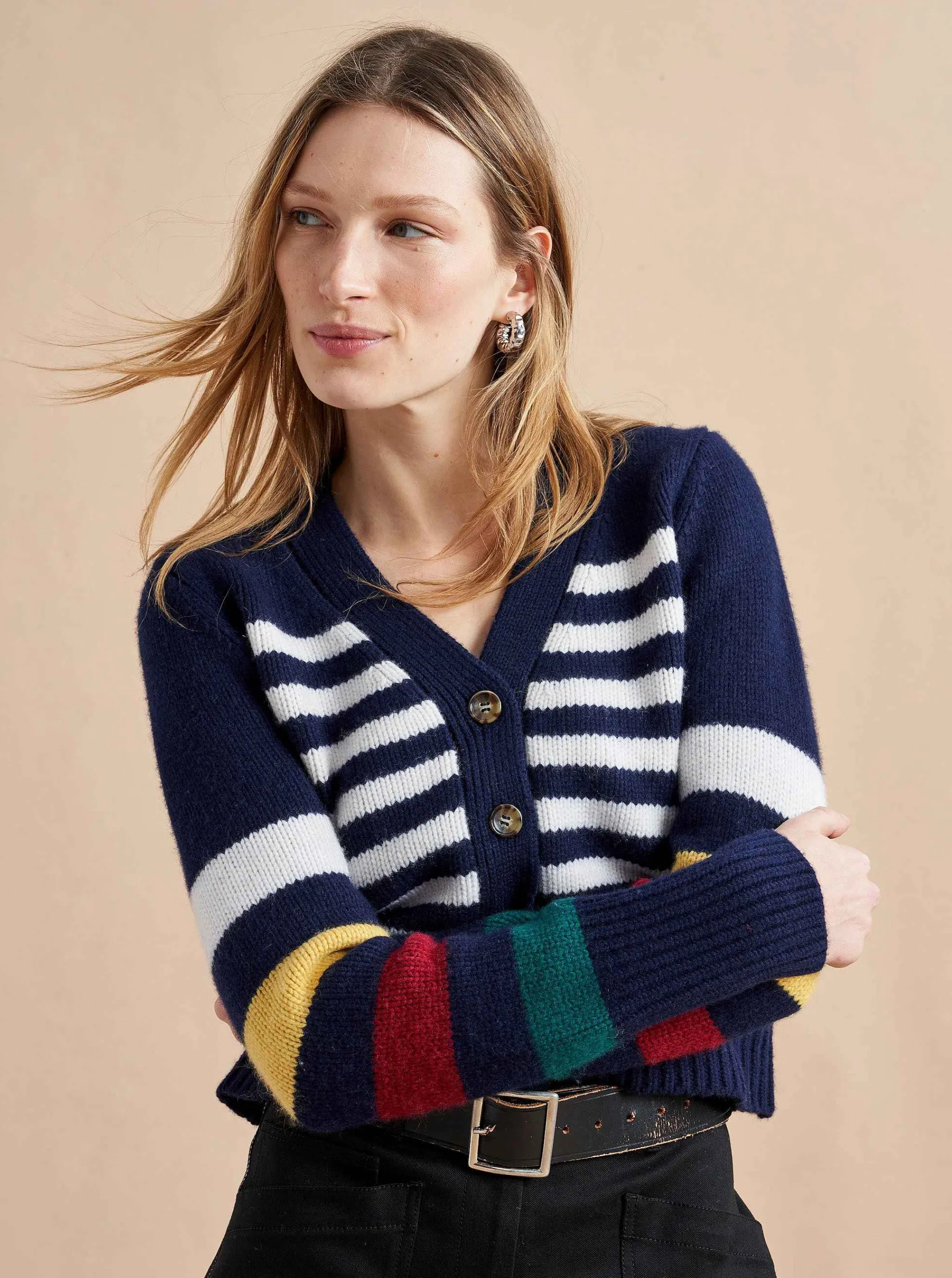 La Ligne Cardigans*Mini Marin Cardigan Multi/Navy