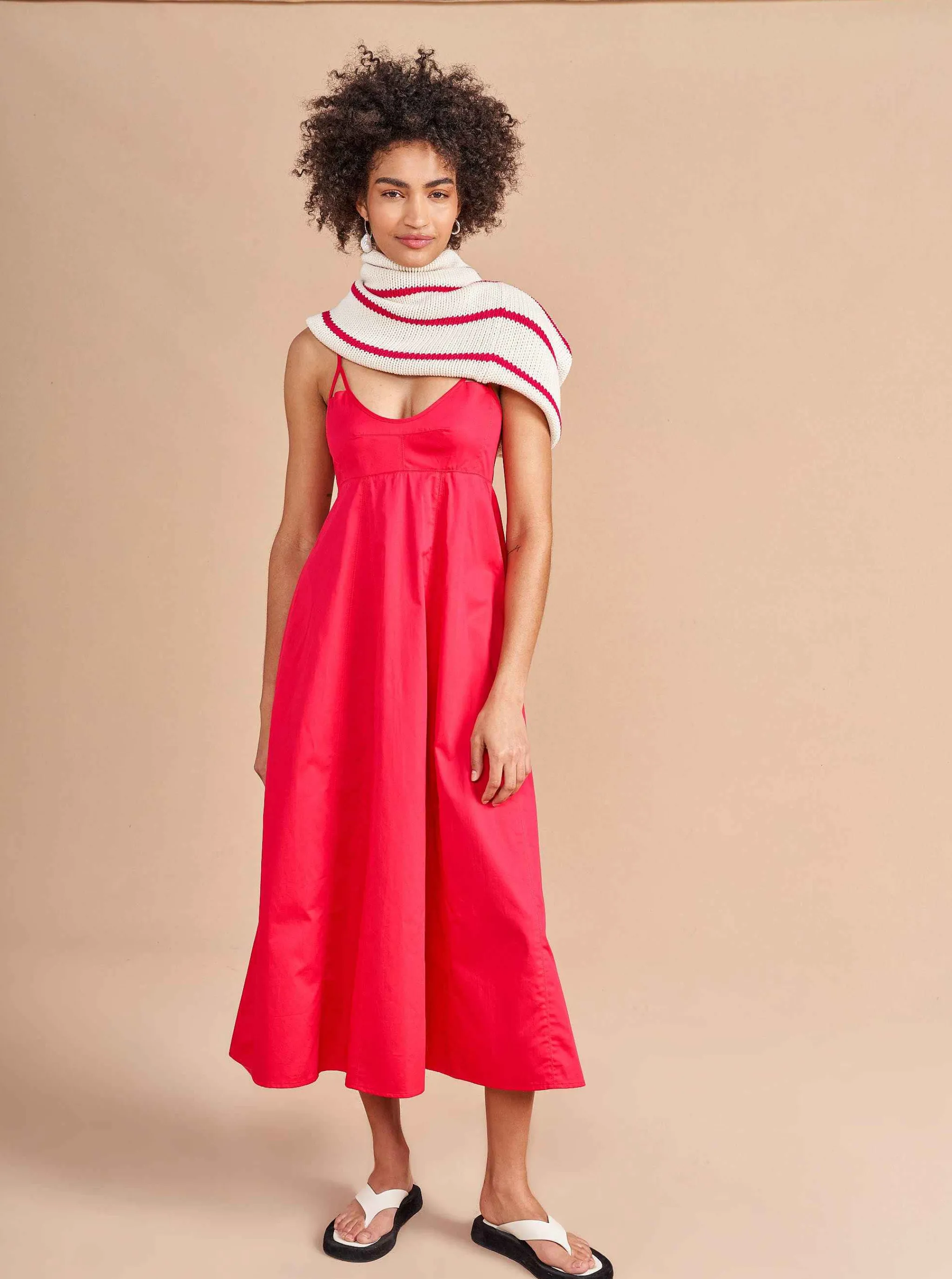 La Ligne Midi Dresses*Portia Dress Raspberry