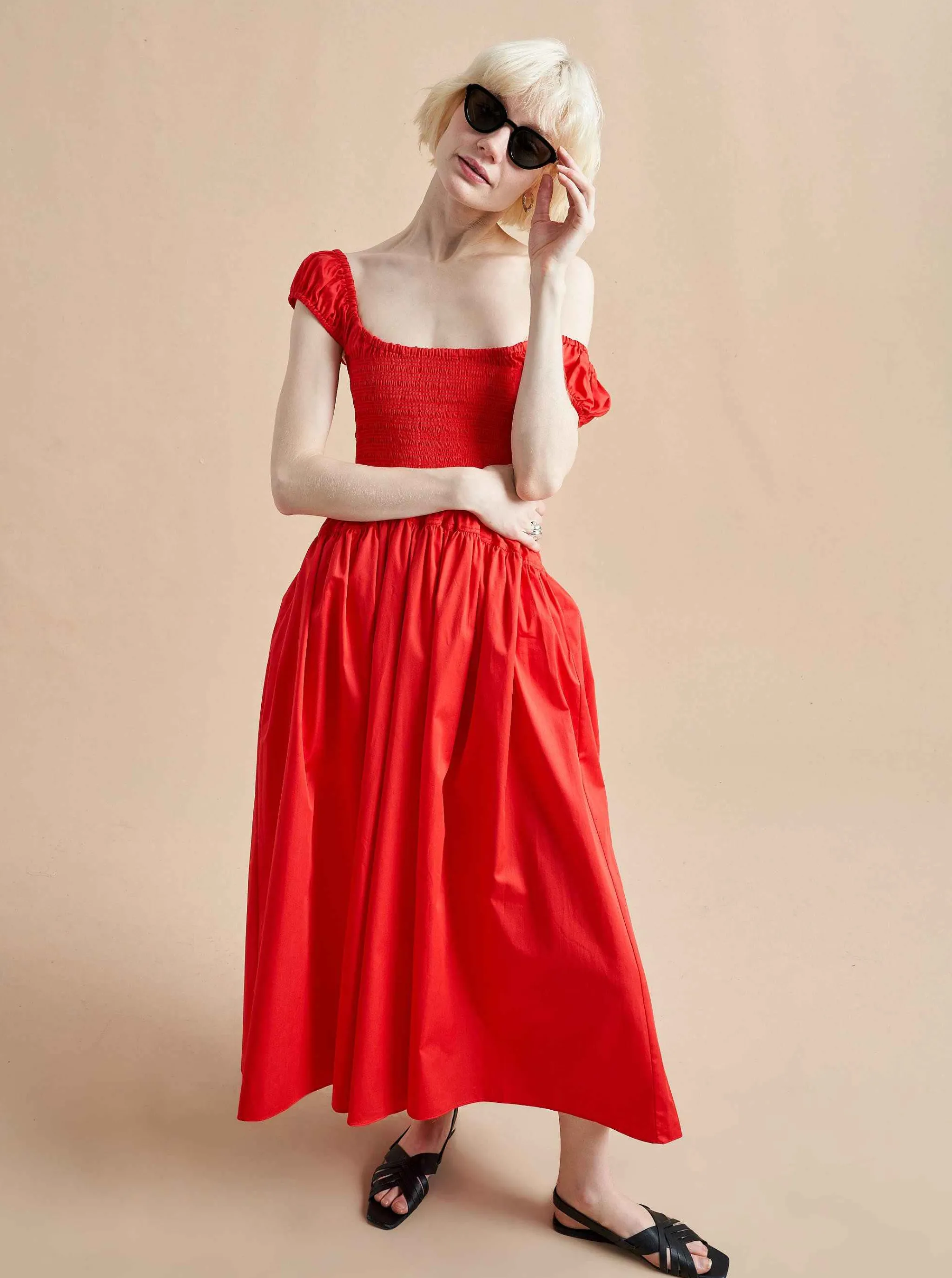 La Ligne Midi Dresses*Vivian Dress Poppy