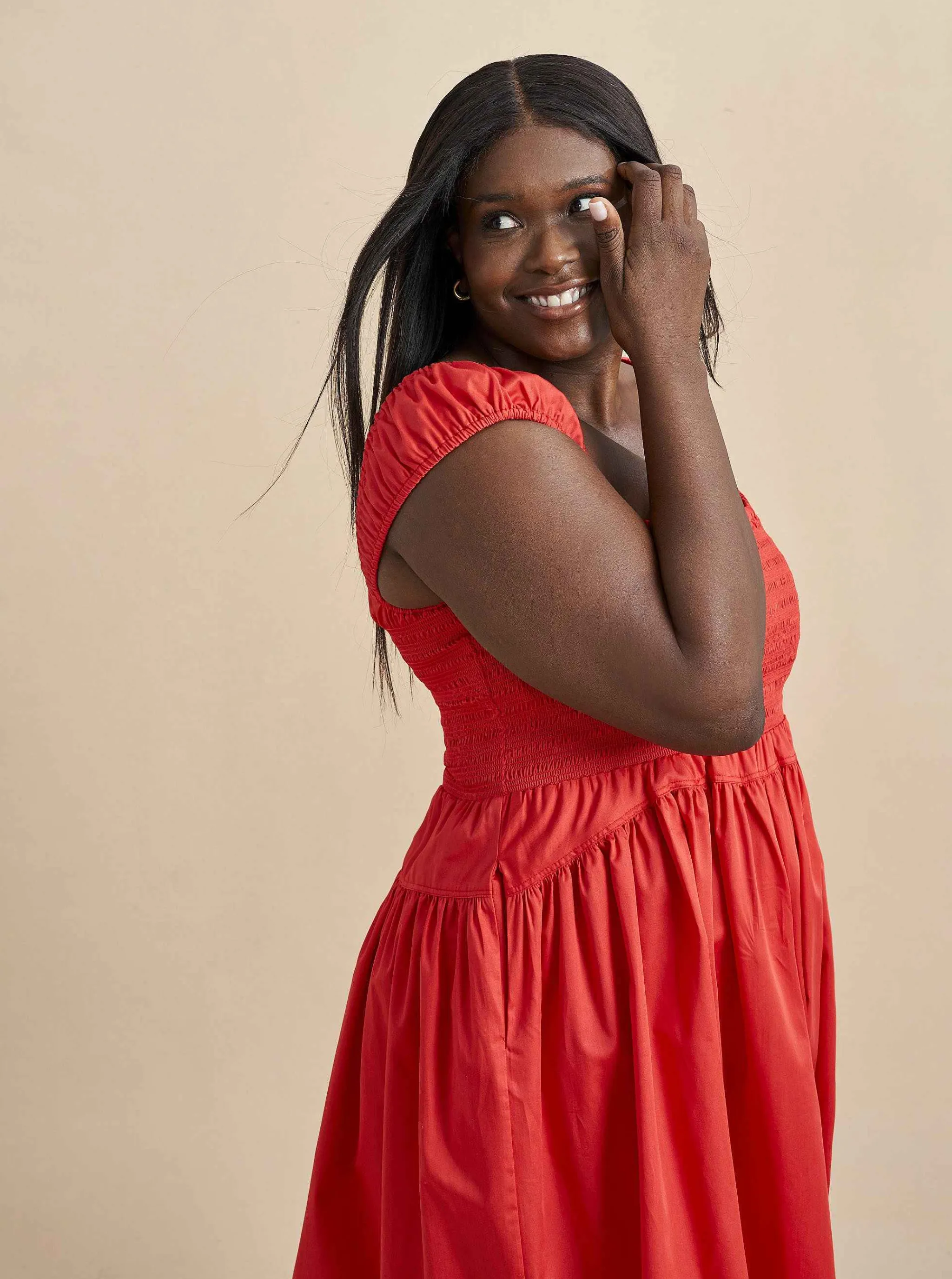 La Ligne Midi Dresses*Vivian Dress Poppy