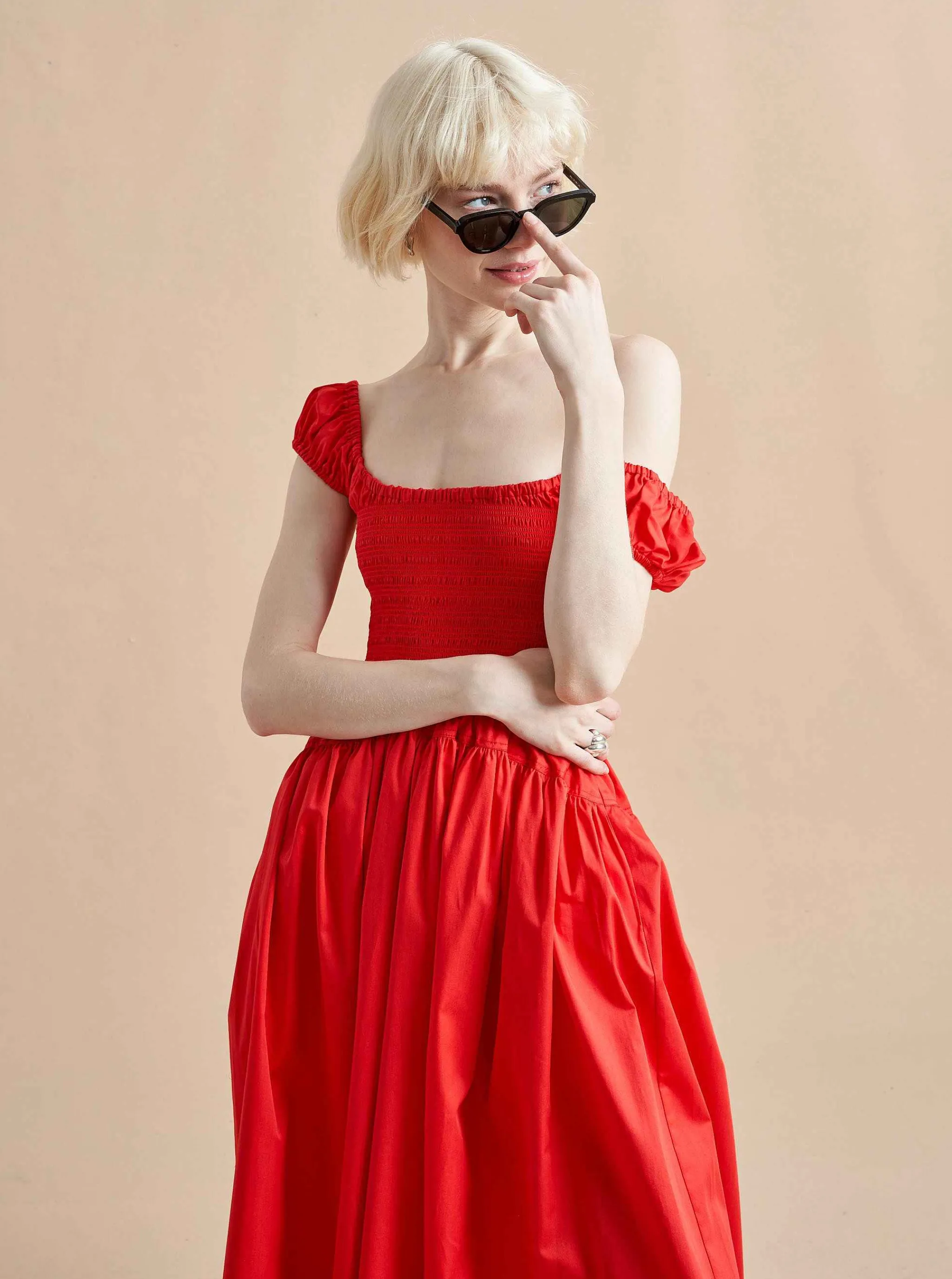 La Ligne Midi Dresses*Vivian Dress Poppy
