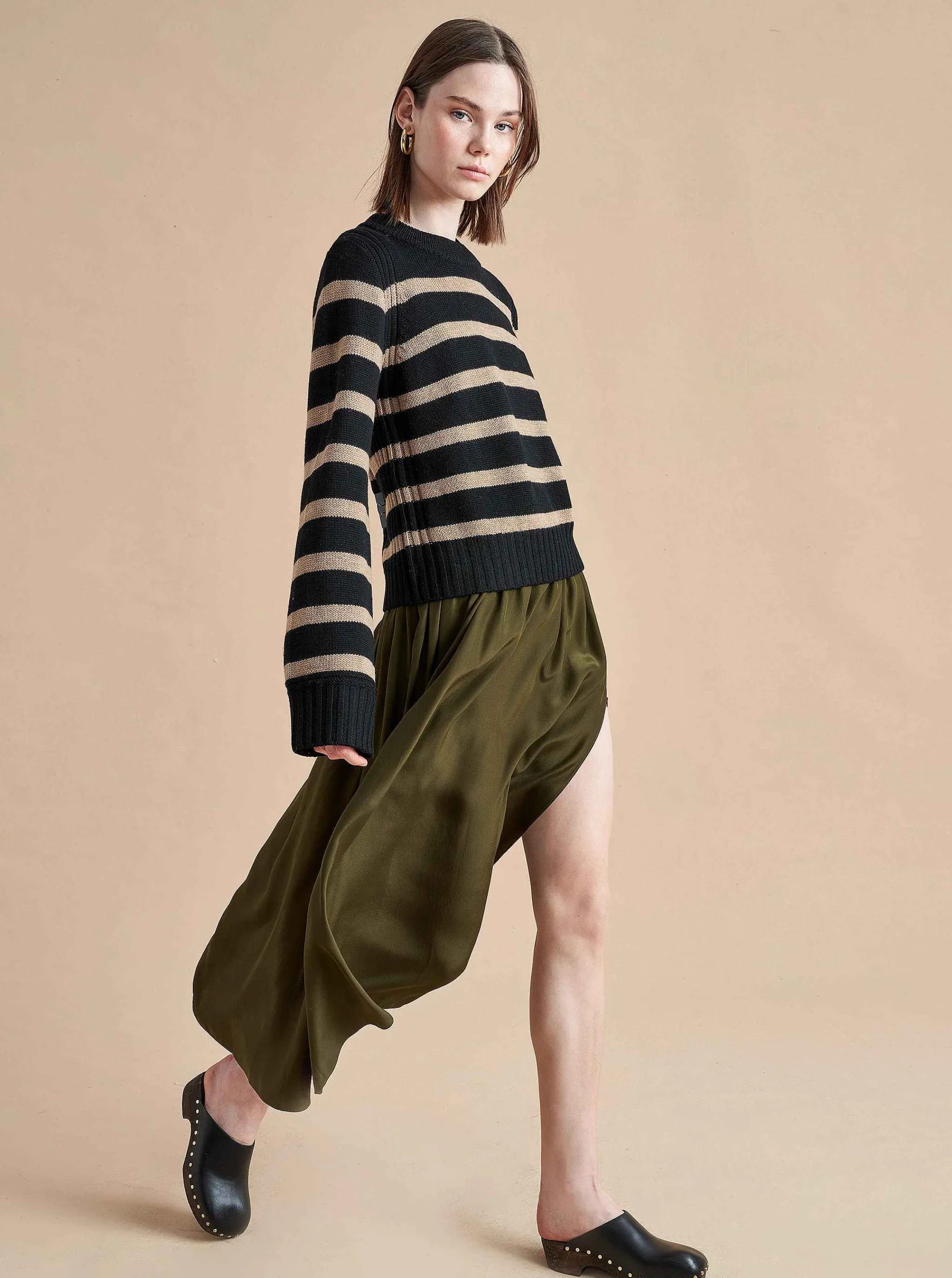 La Ligne Sweaters*Jack Sweater Black/Camel