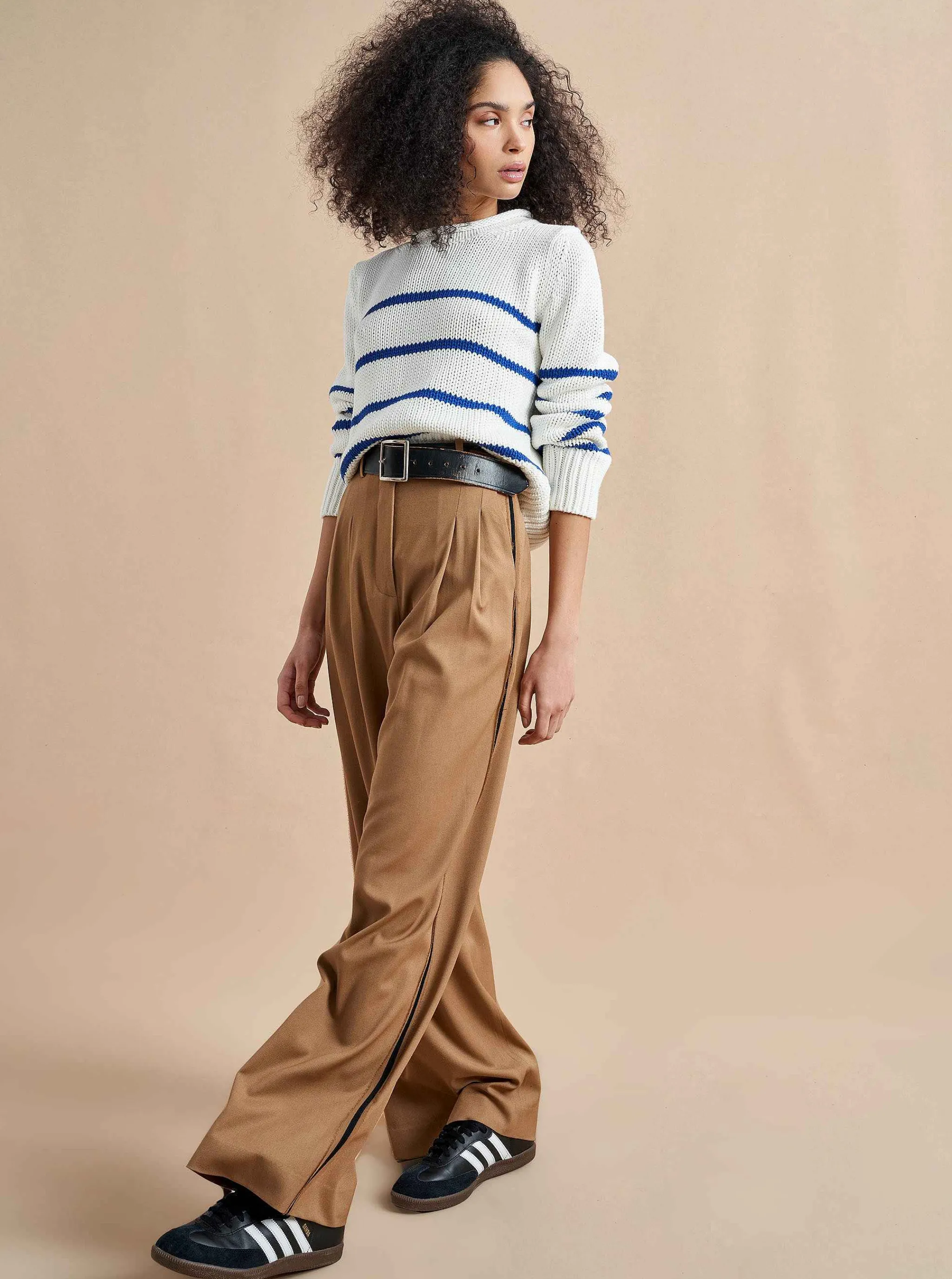 La Ligne Sweaters*Mini Marina Sweater Cream/Cobalt