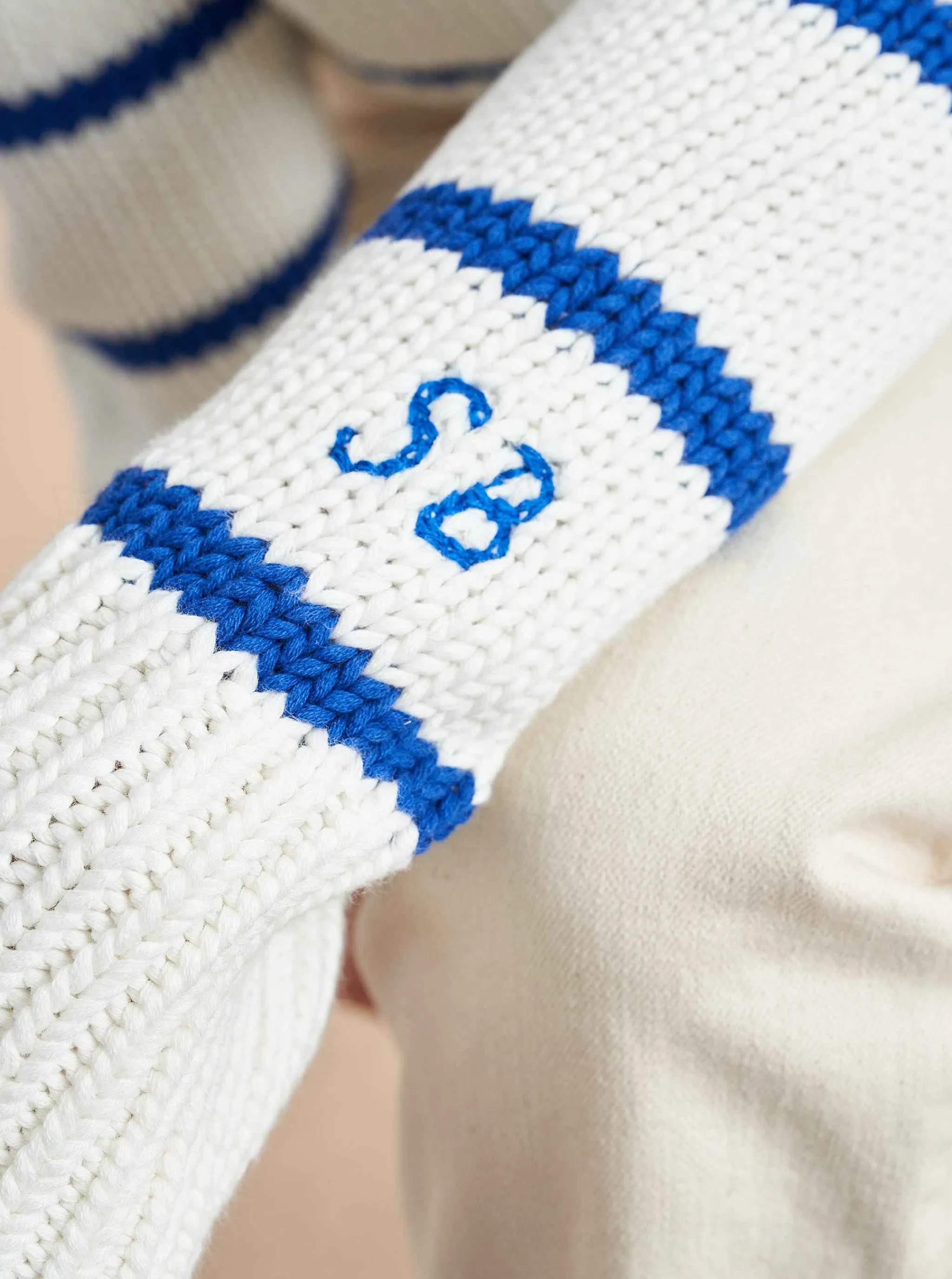 La Ligne Sweaters*Mini Marina Sweater Cream/Cobalt