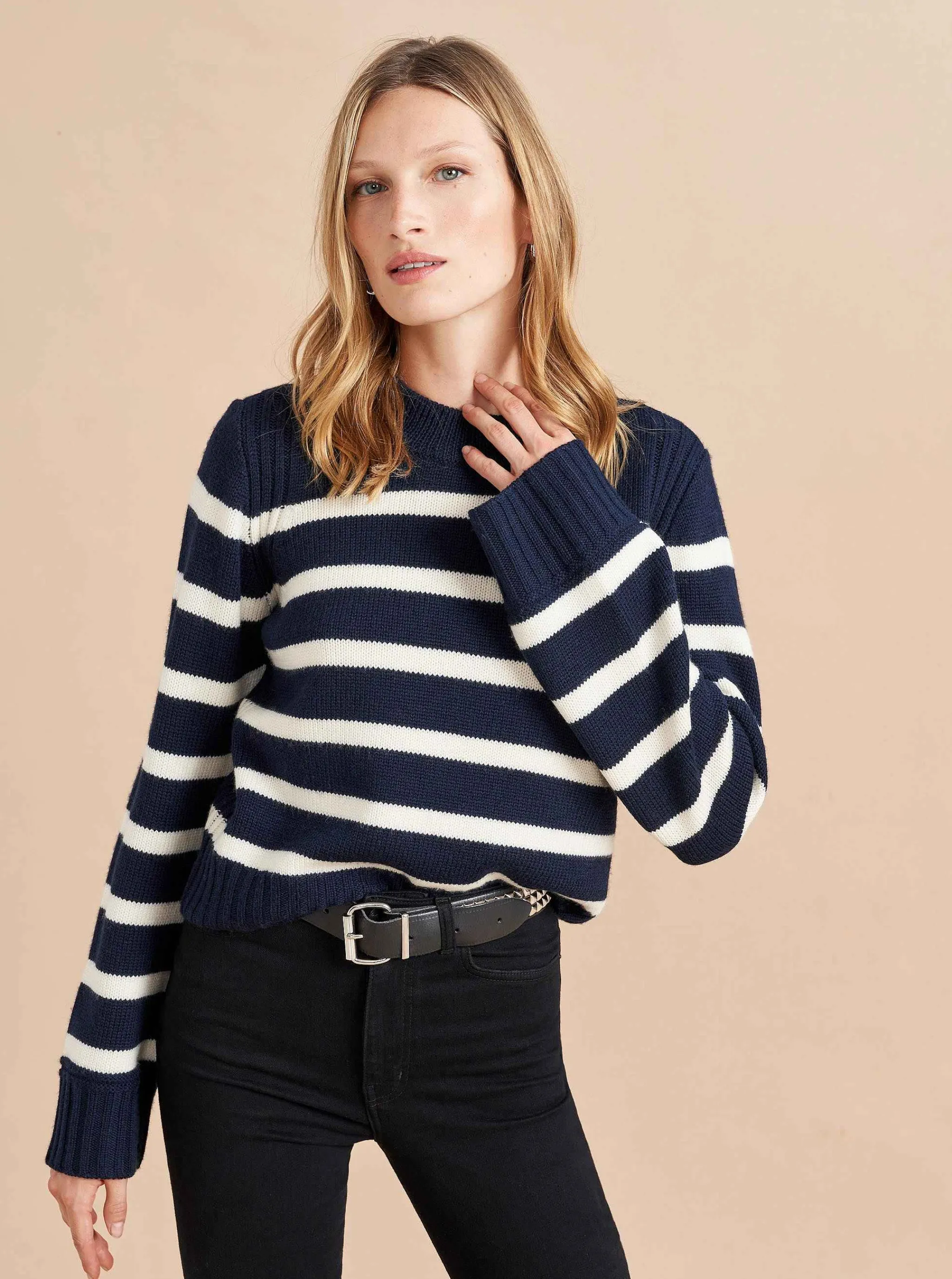 La Ligne Sweaters*Jack Sweater Navy/Cream