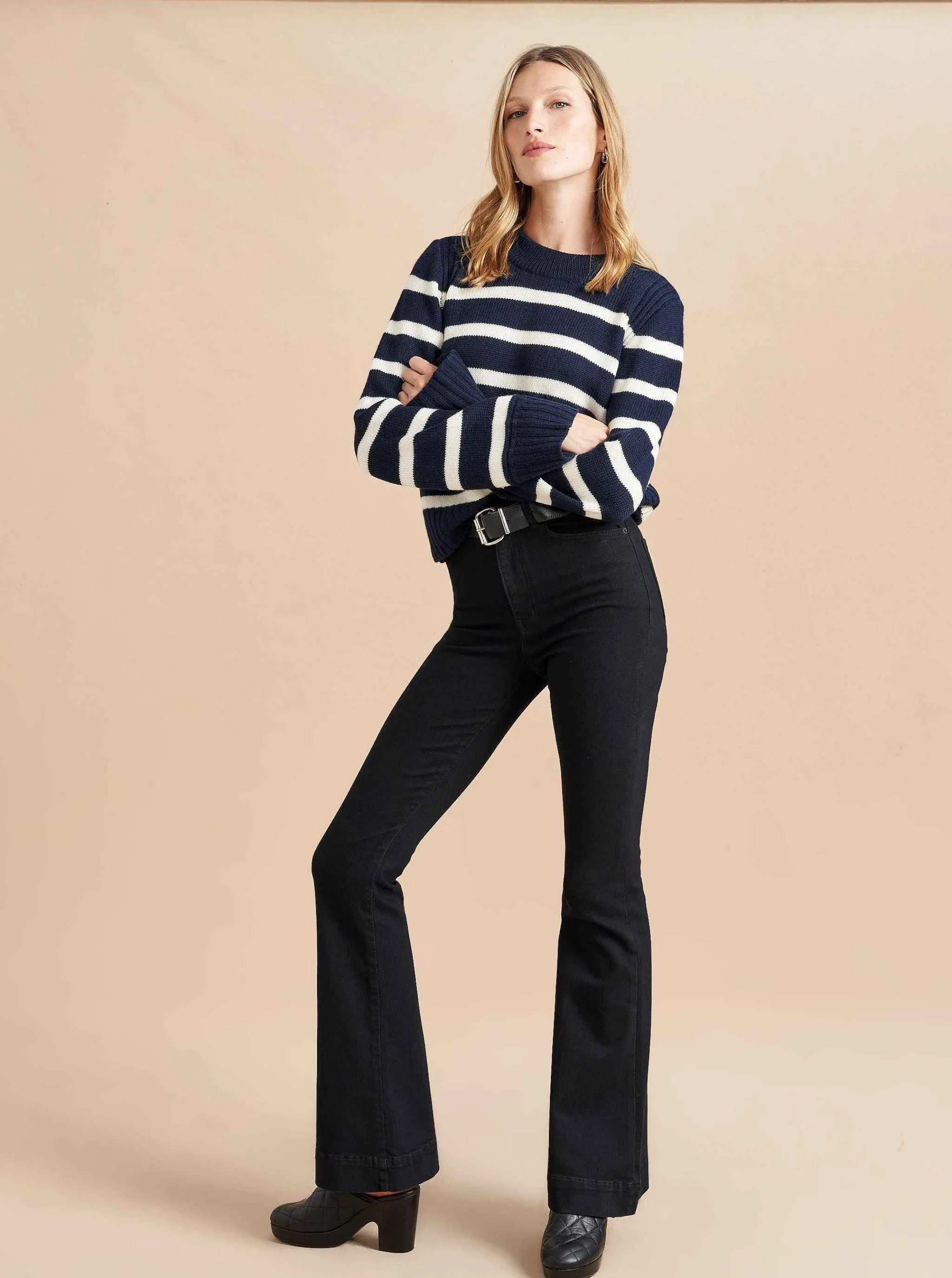 La Ligne Sweaters*Jack Sweater Navy/Cream