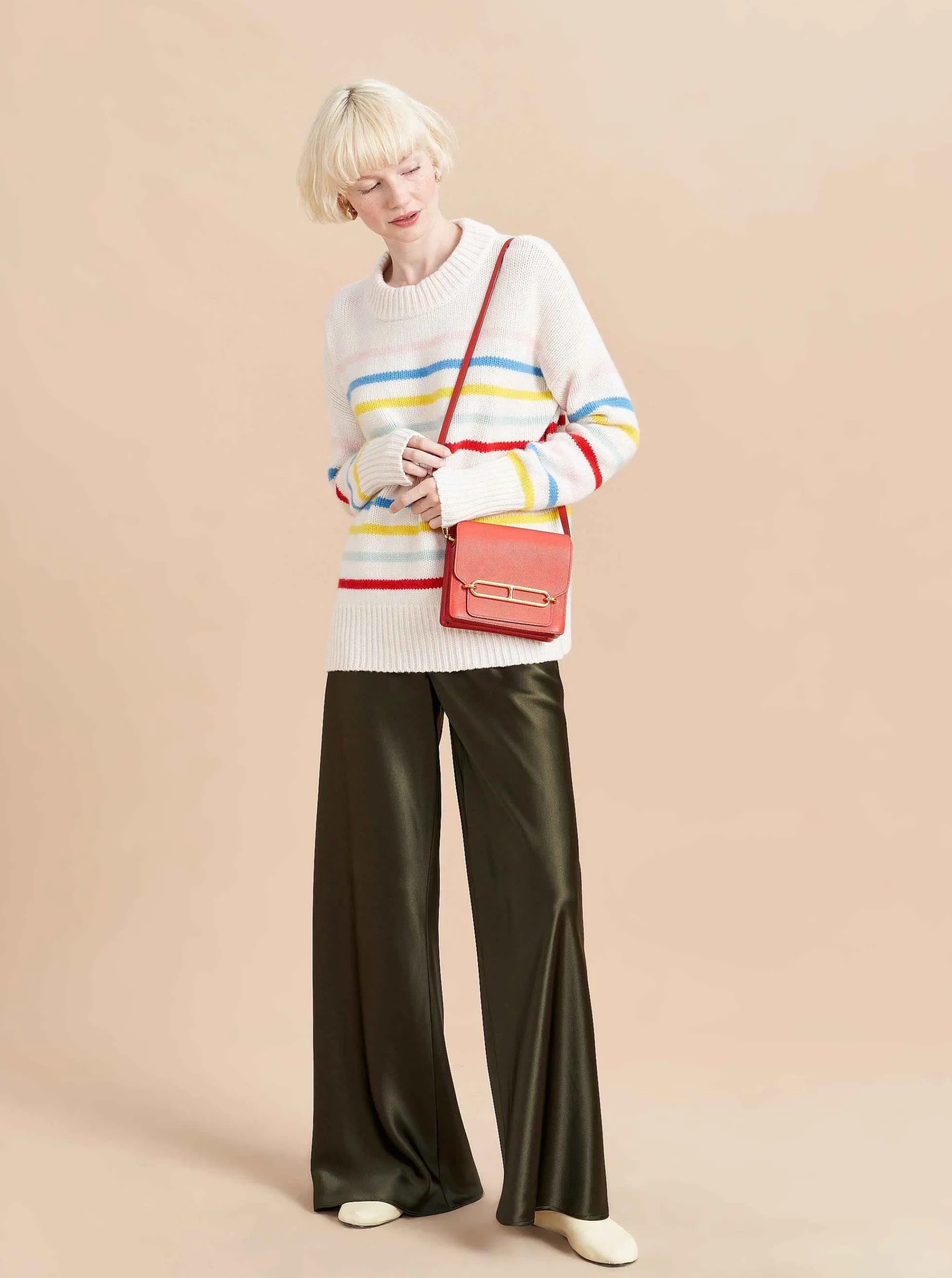 La Ligne Sweaters*Marin Sweater Cream/Rainbow