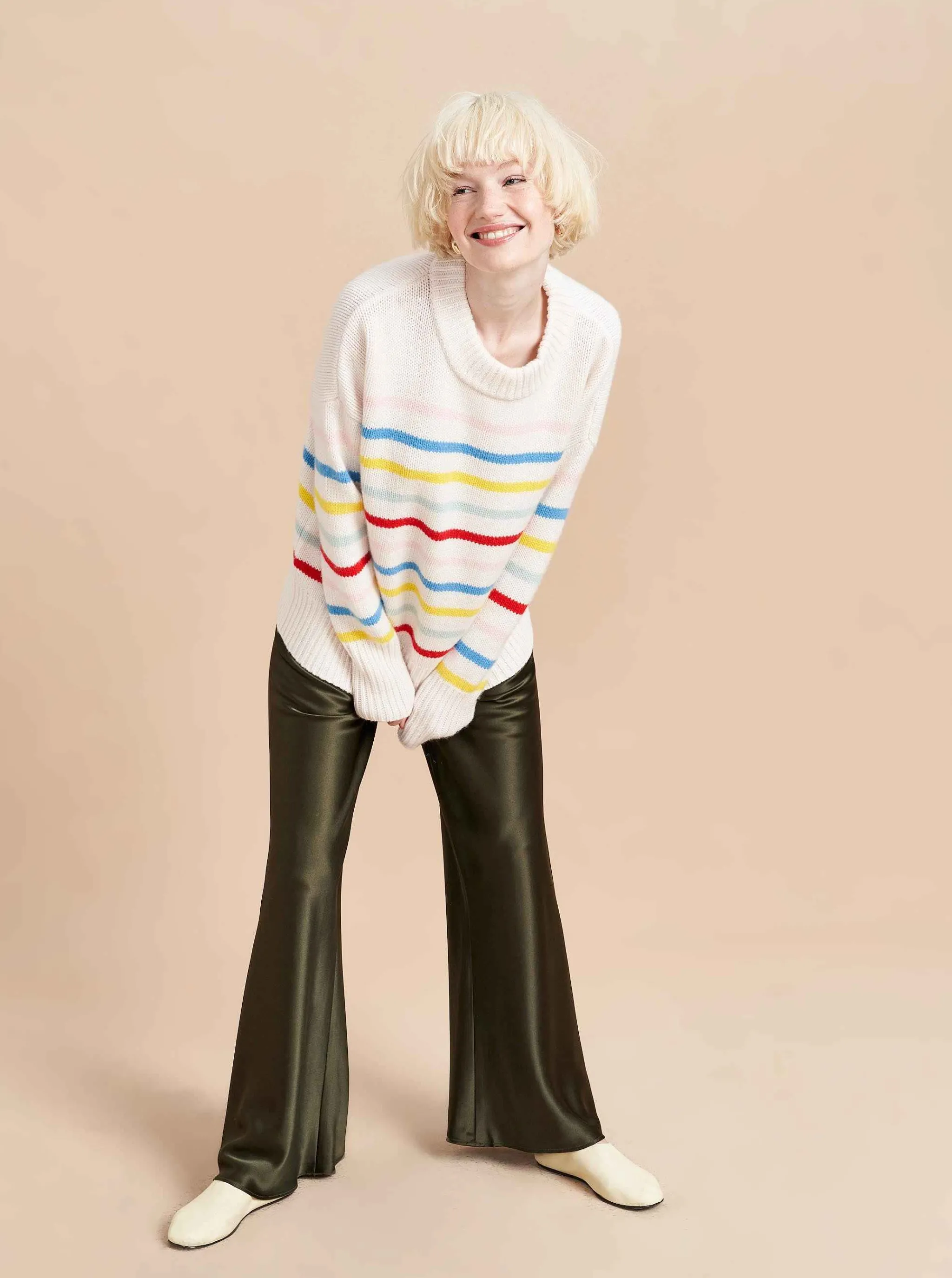 La Ligne Sweaters*Marin Sweater Cream/Rainbow