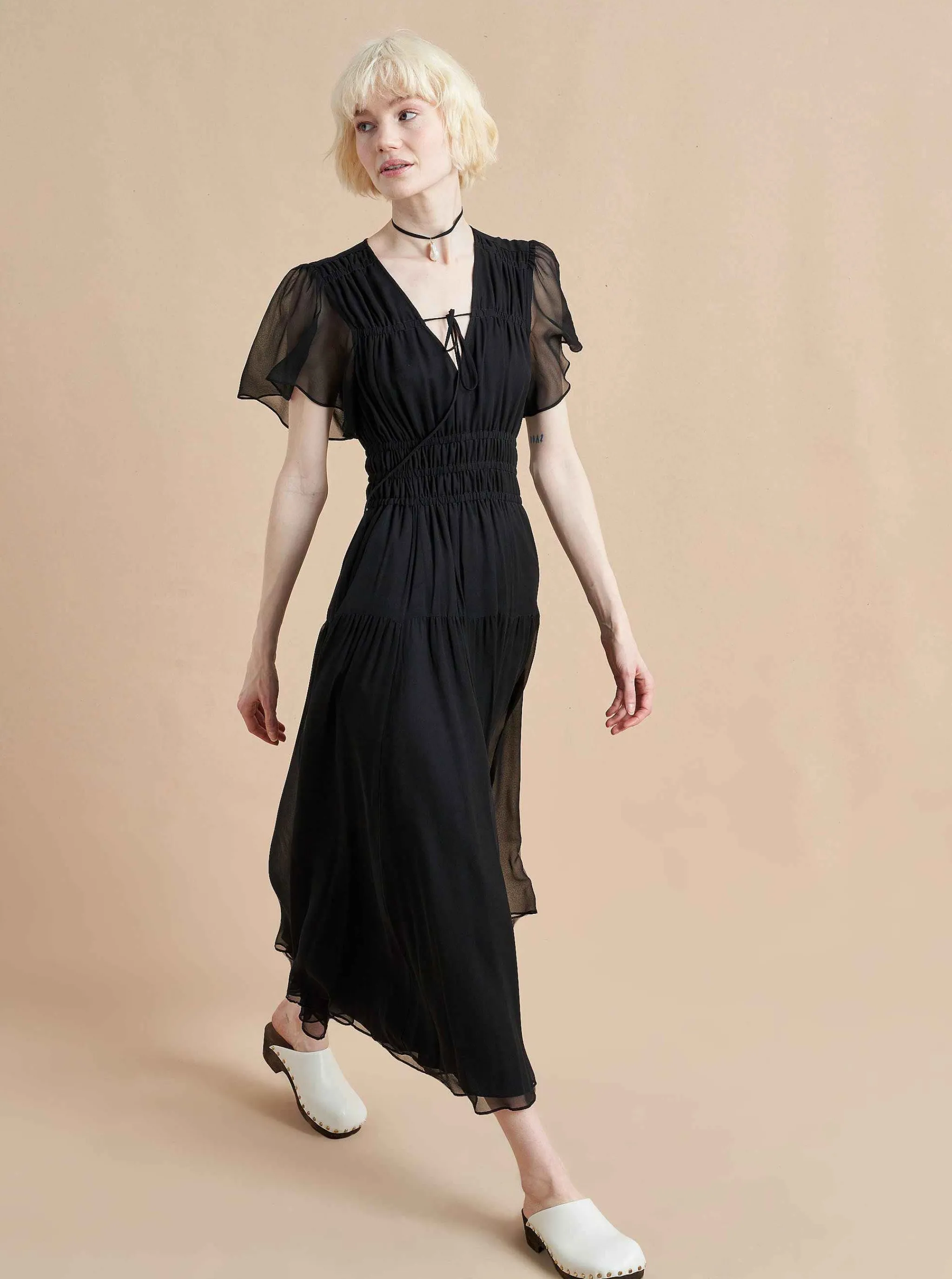 La Ligne Midi Dresses*Eleonore Dress Black