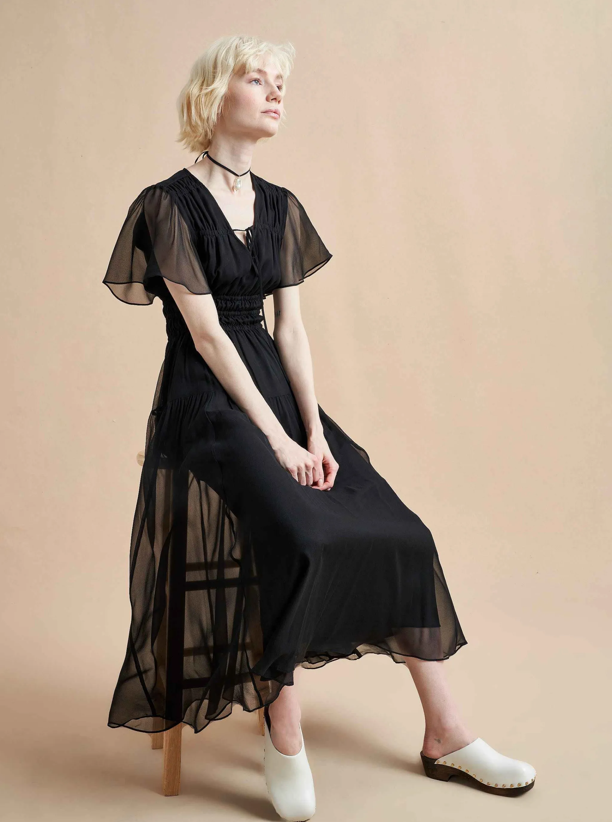 La Ligne Midi Dresses*Eleonore Dress Black