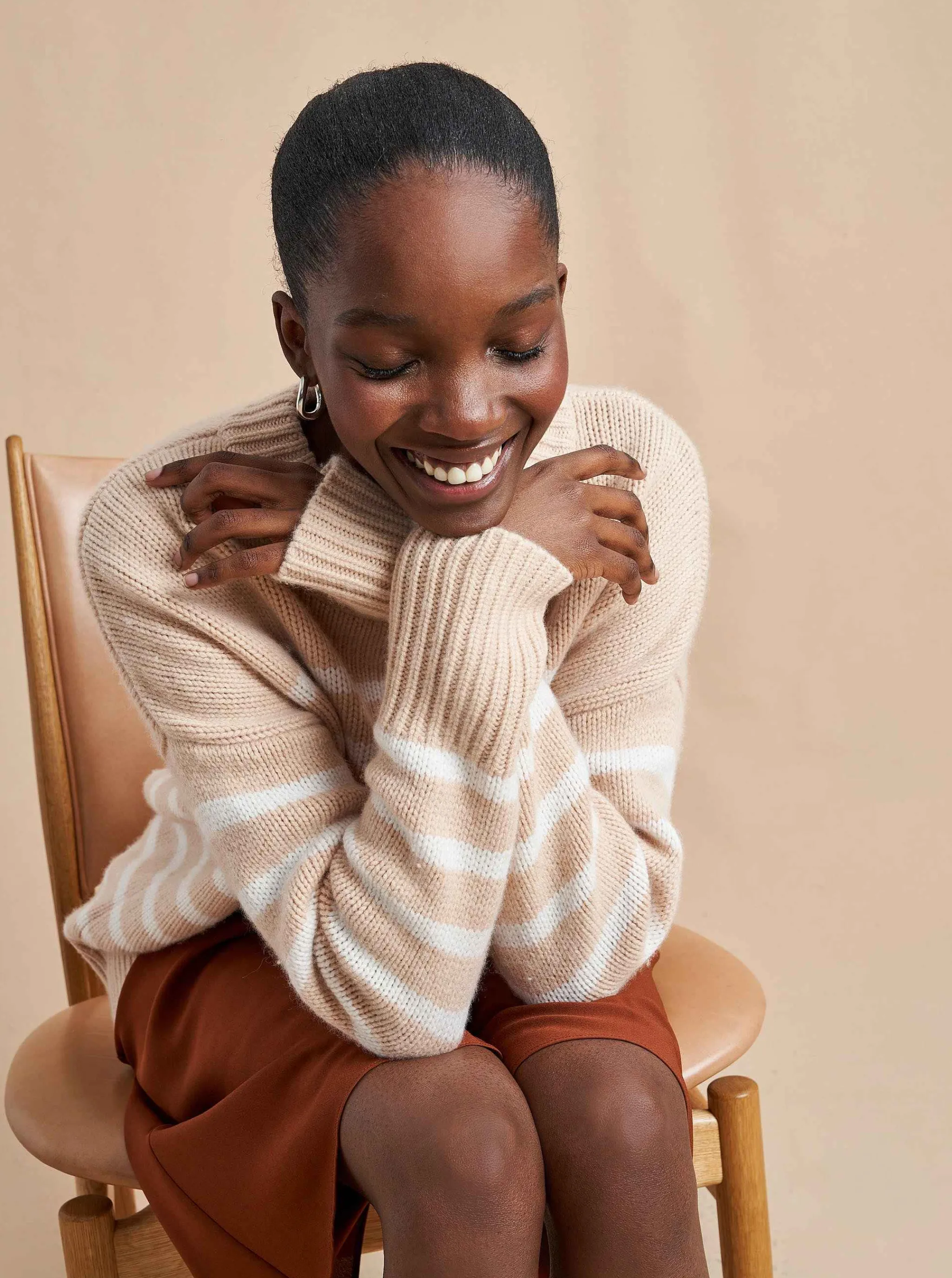 La Ligne Sweaters*Marin Sweater Camel/Cream