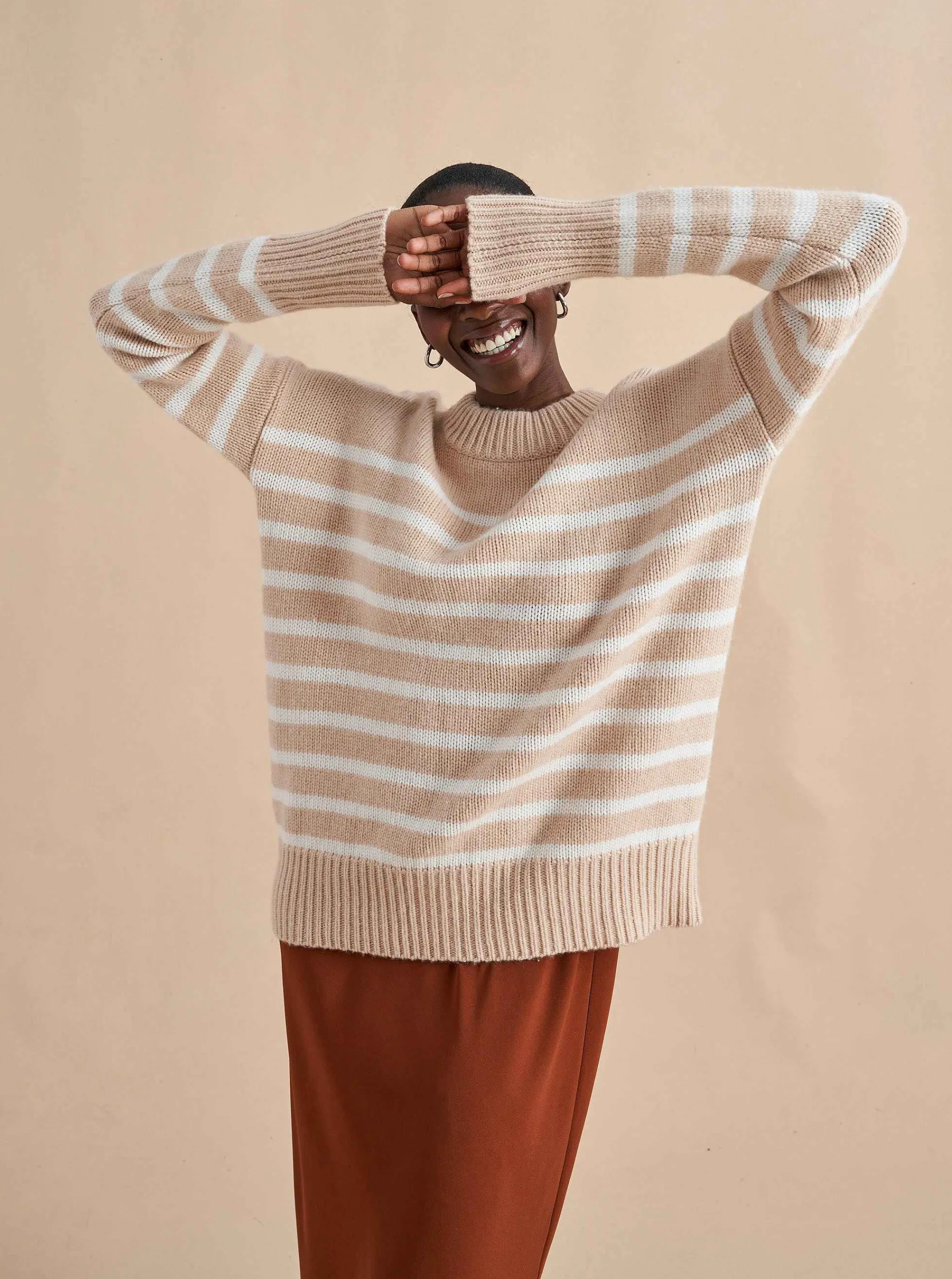 La Ligne Sweaters*Marin Sweater Camel/Cream