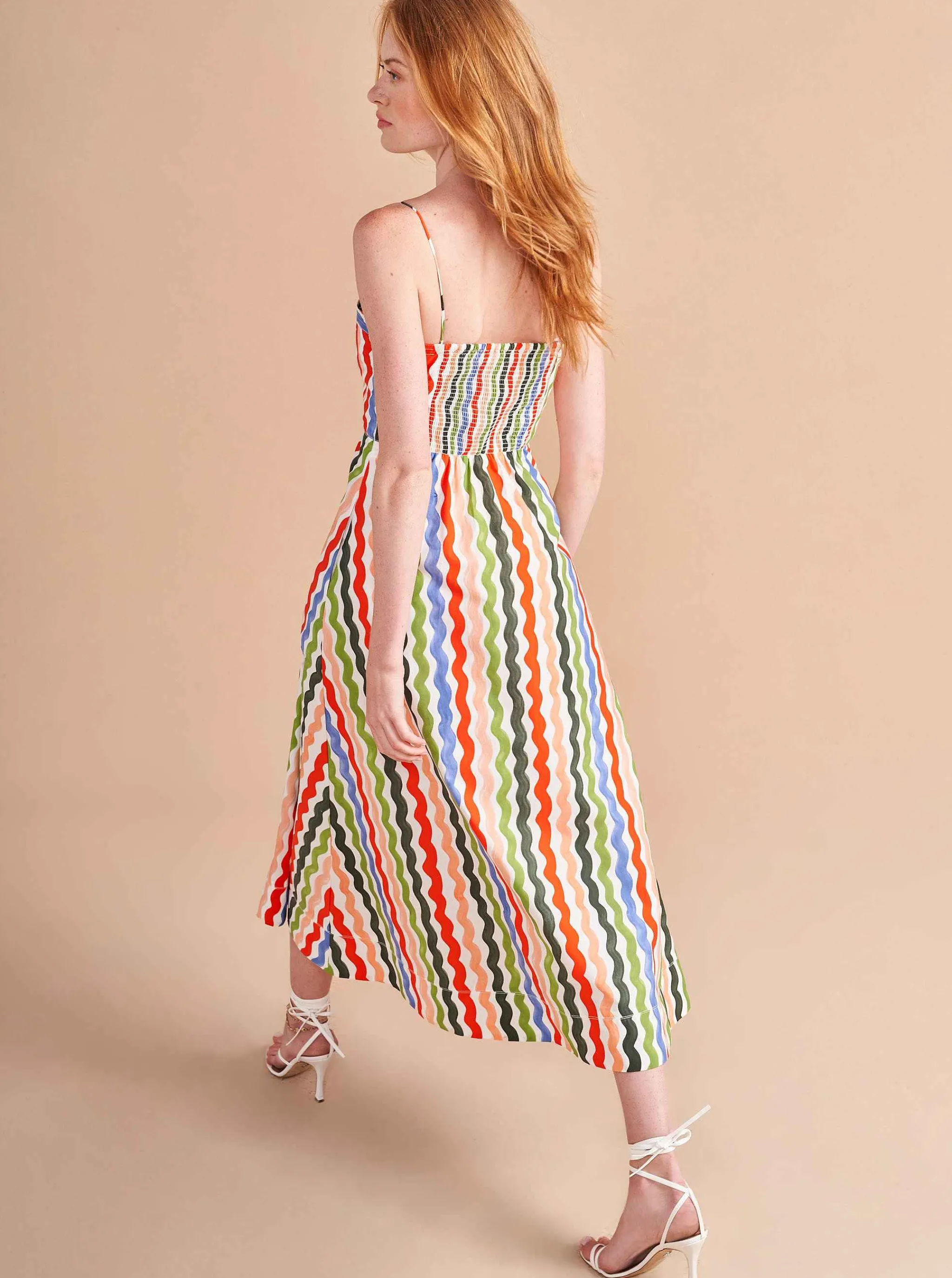 La Ligne Midi Dresses*Fran Dress Squiggle/Stripe