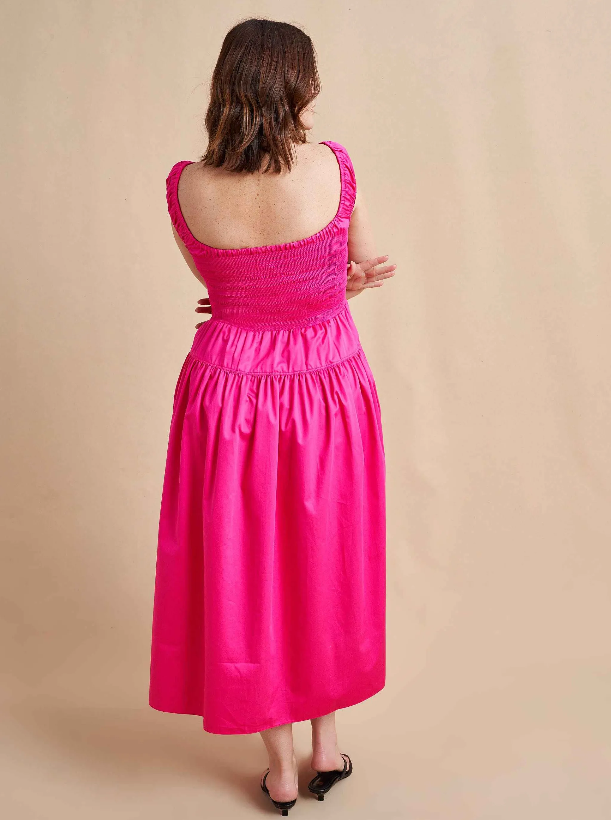 La Ligne Midi Dresses*Vivian Dress Hot Pink