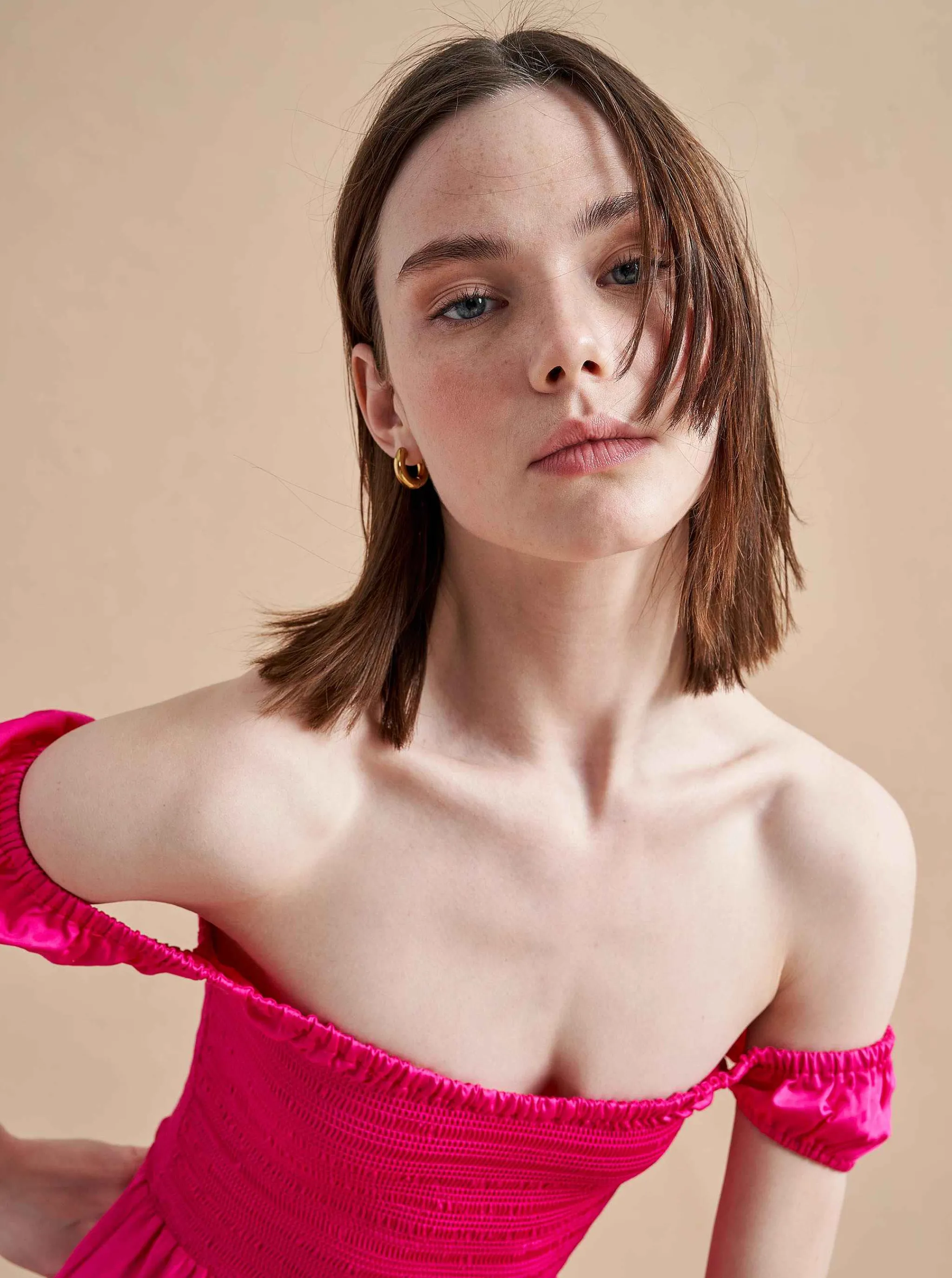 La Ligne Midi Dresses*Vivian Dress Hot Pink