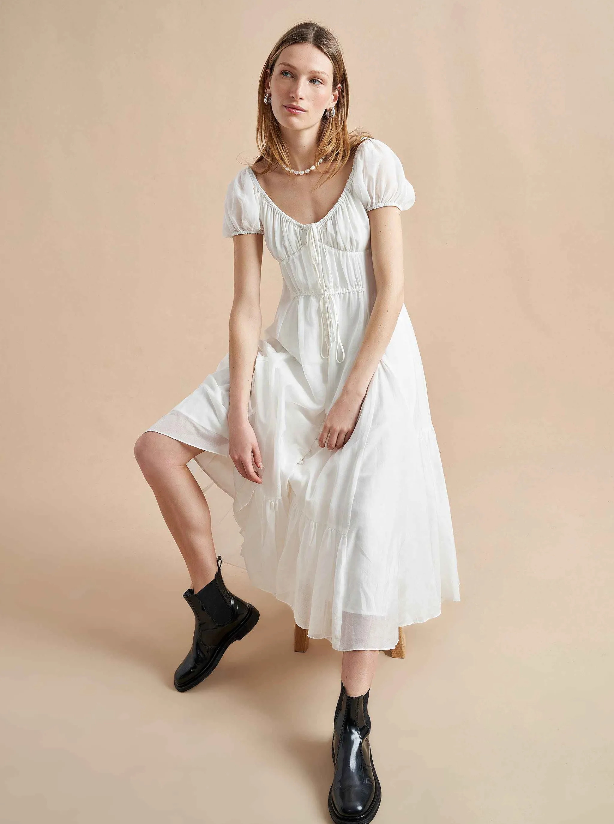 La Ligne Midi Dresses*Josie Dress Ivory