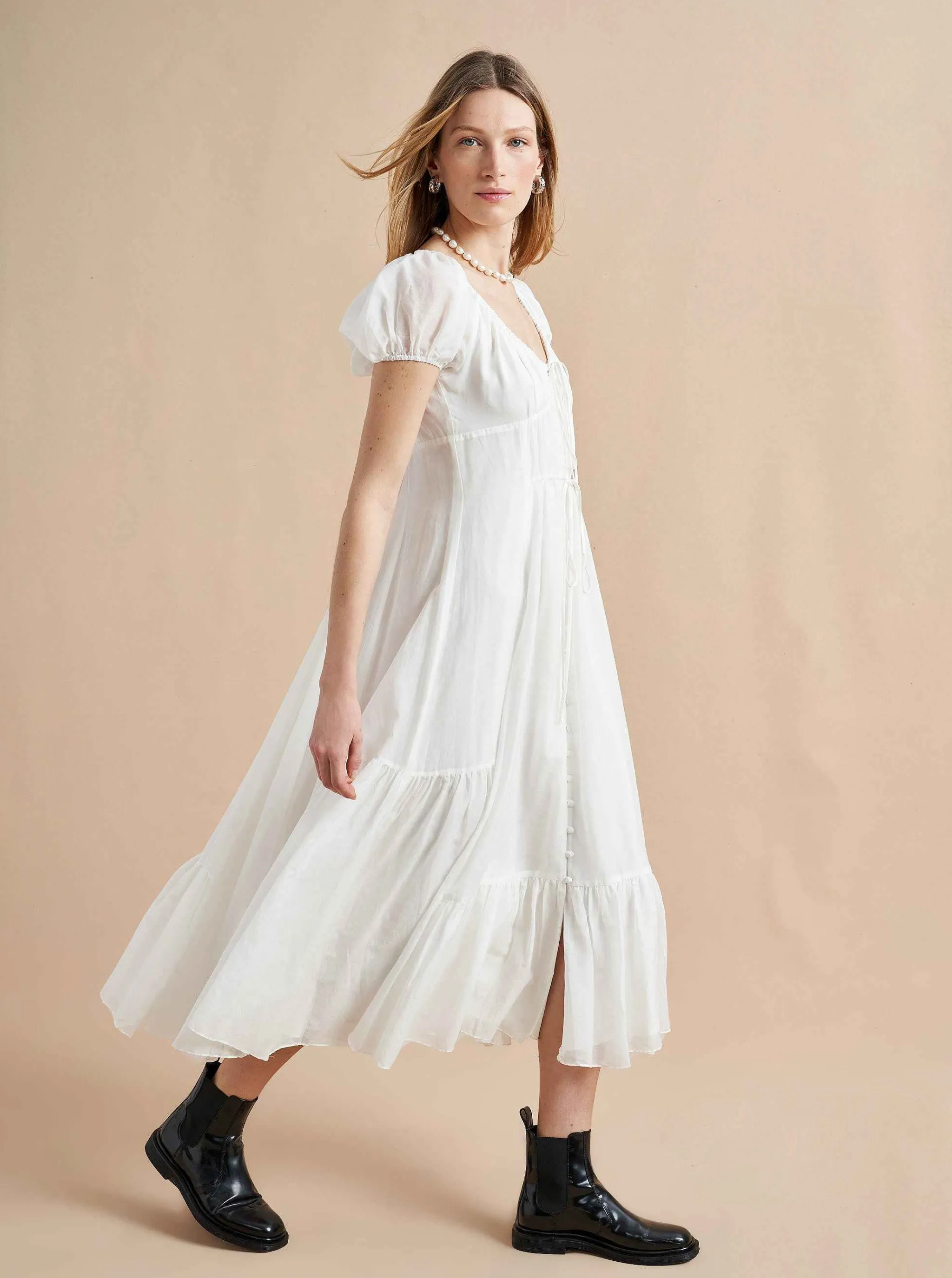 La Ligne Midi Dresses*Josie Dress Ivory