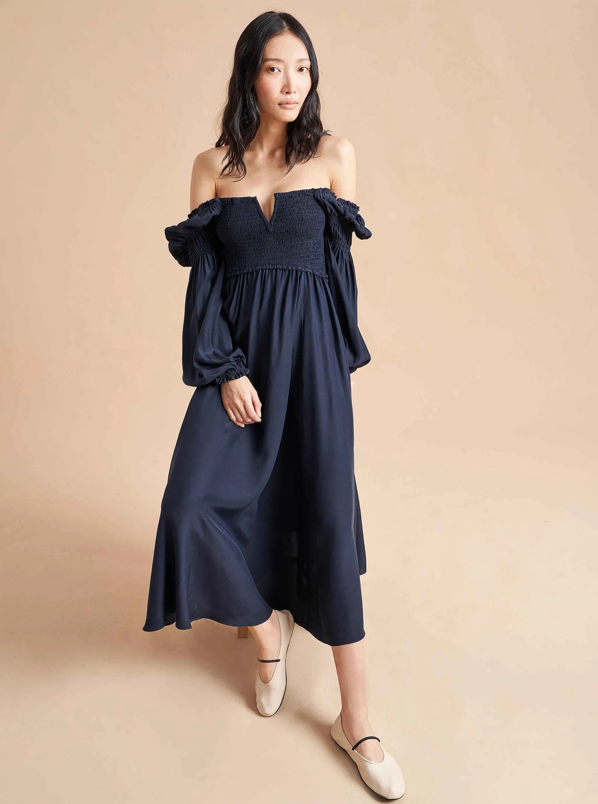 La Ligne Midi Dresses*Bettina Dress Navy