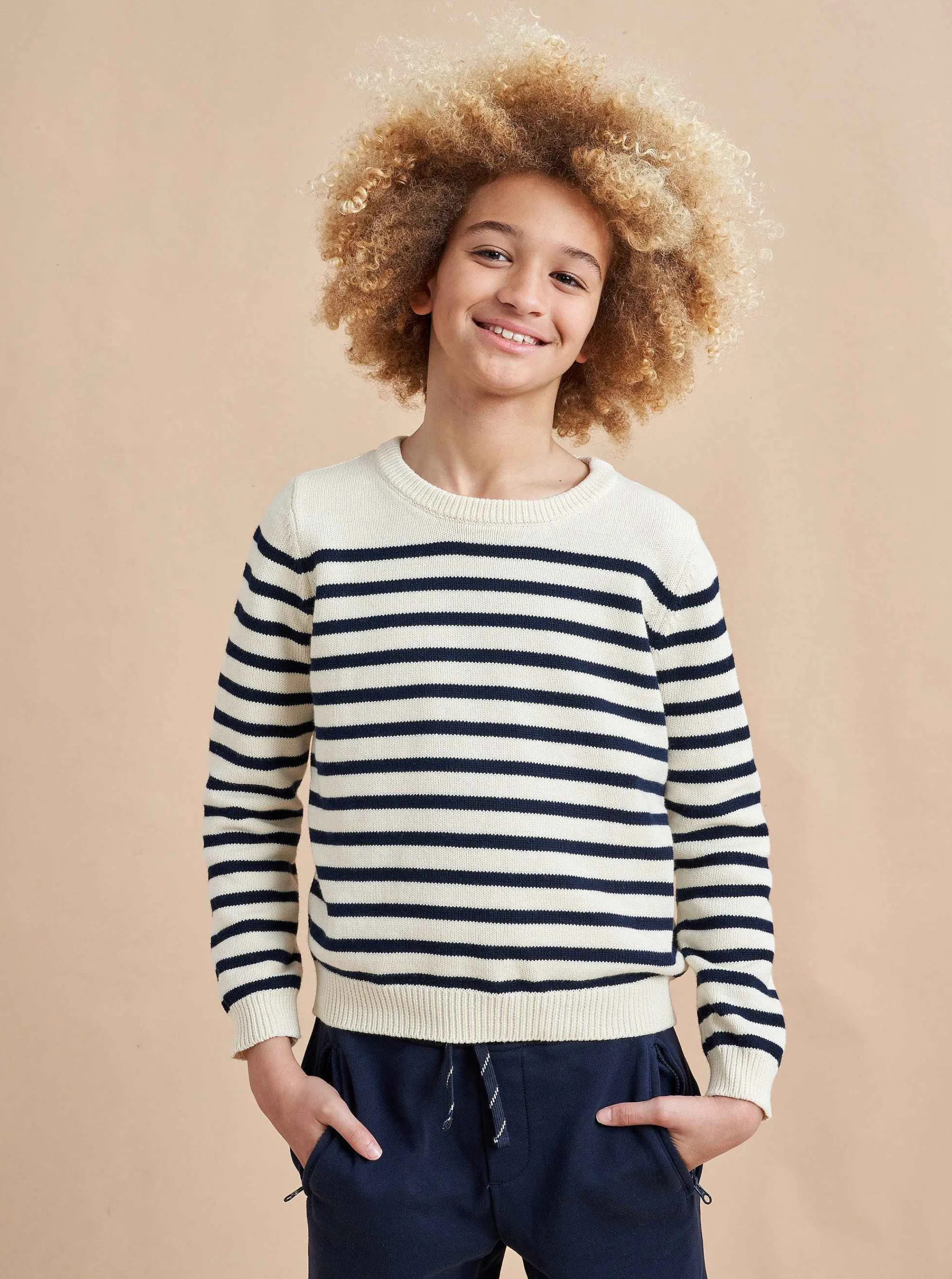 La Ligne Sweaters*Marini Sweater Cream/Navy