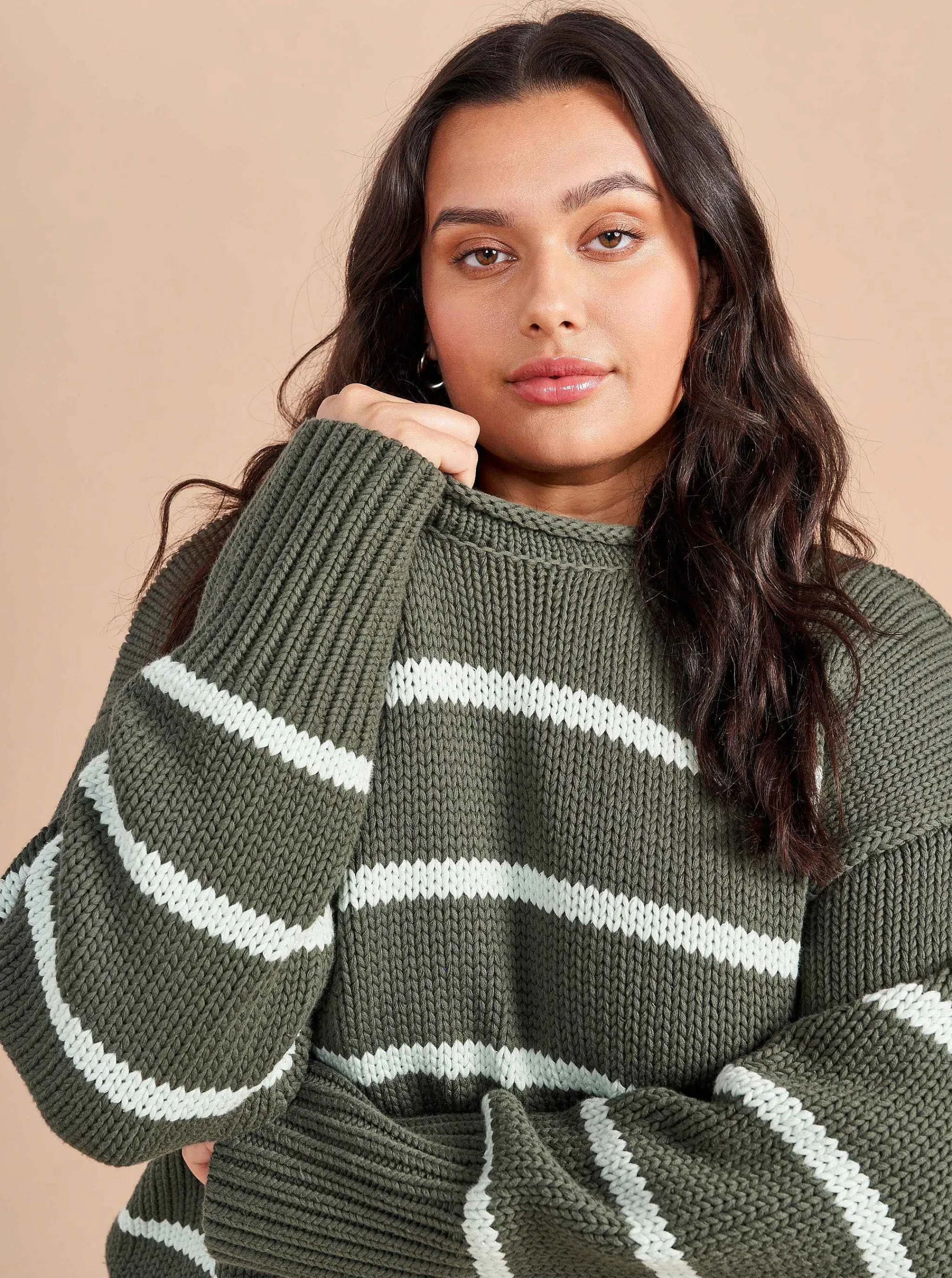 La Ligne Sweaters*Marina Sweater Army/Mint