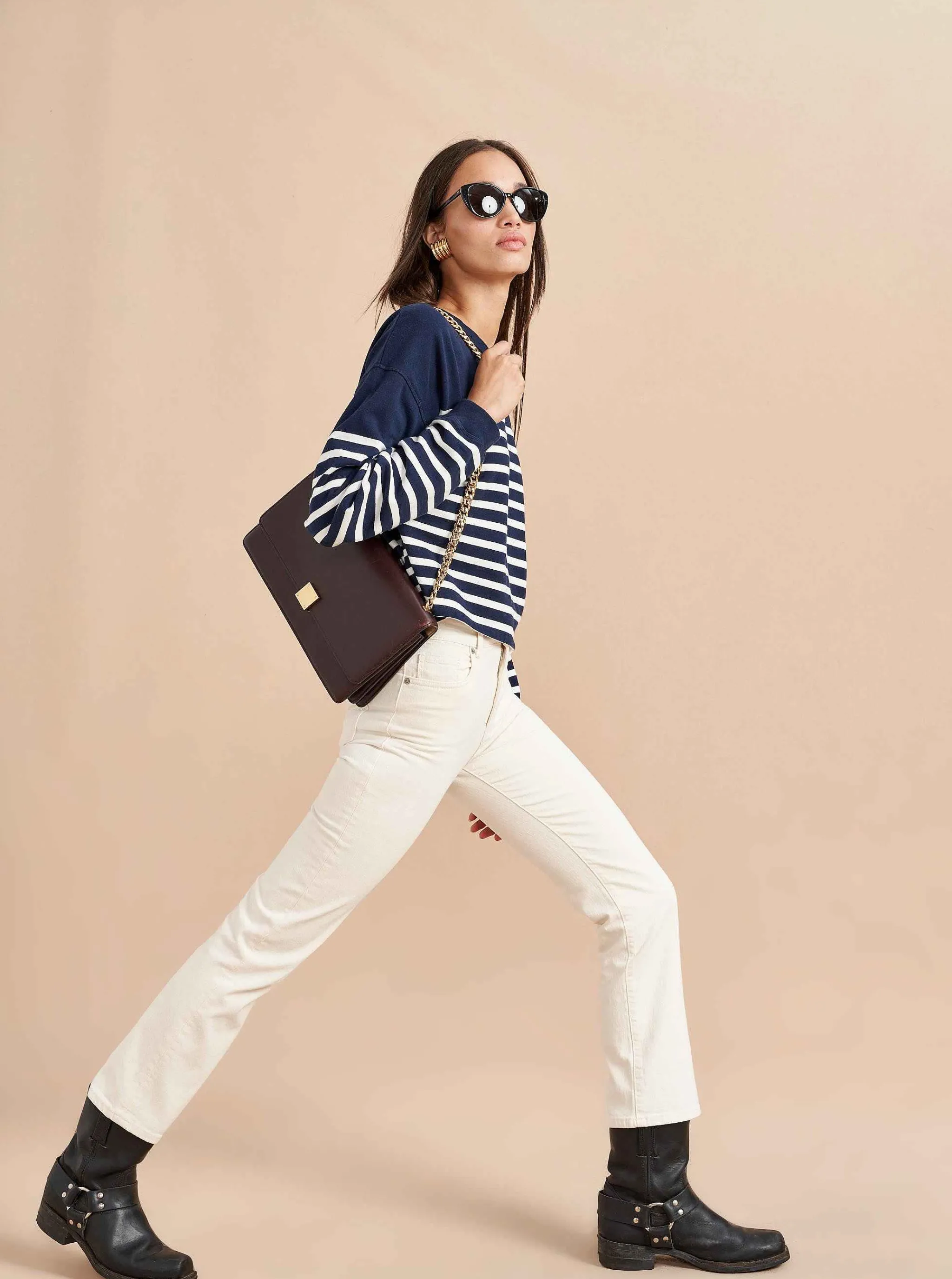 La Ligne Tops*Cropped James Sweatshirt