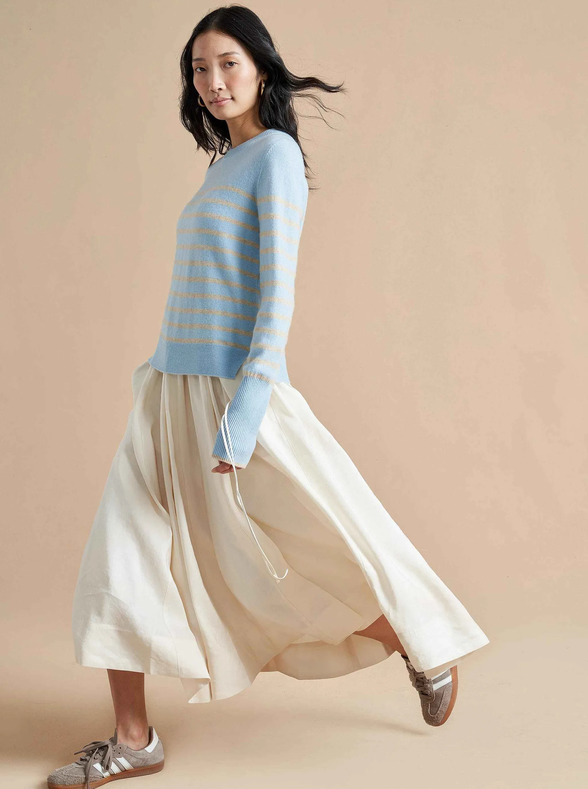 La Ligne Sweaters*Lean Lines Sweater Periwinkle/Beige