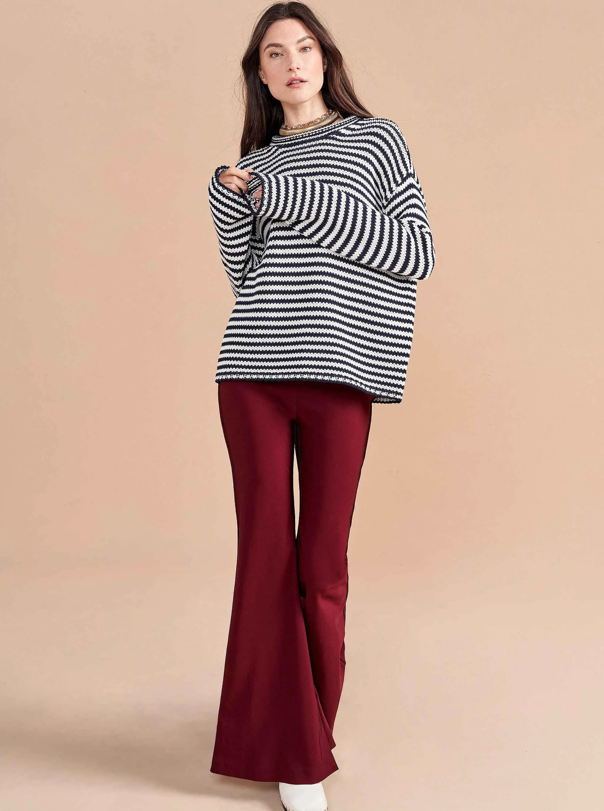La Ligne Sweaters*Marina Fine Stripe Sweater