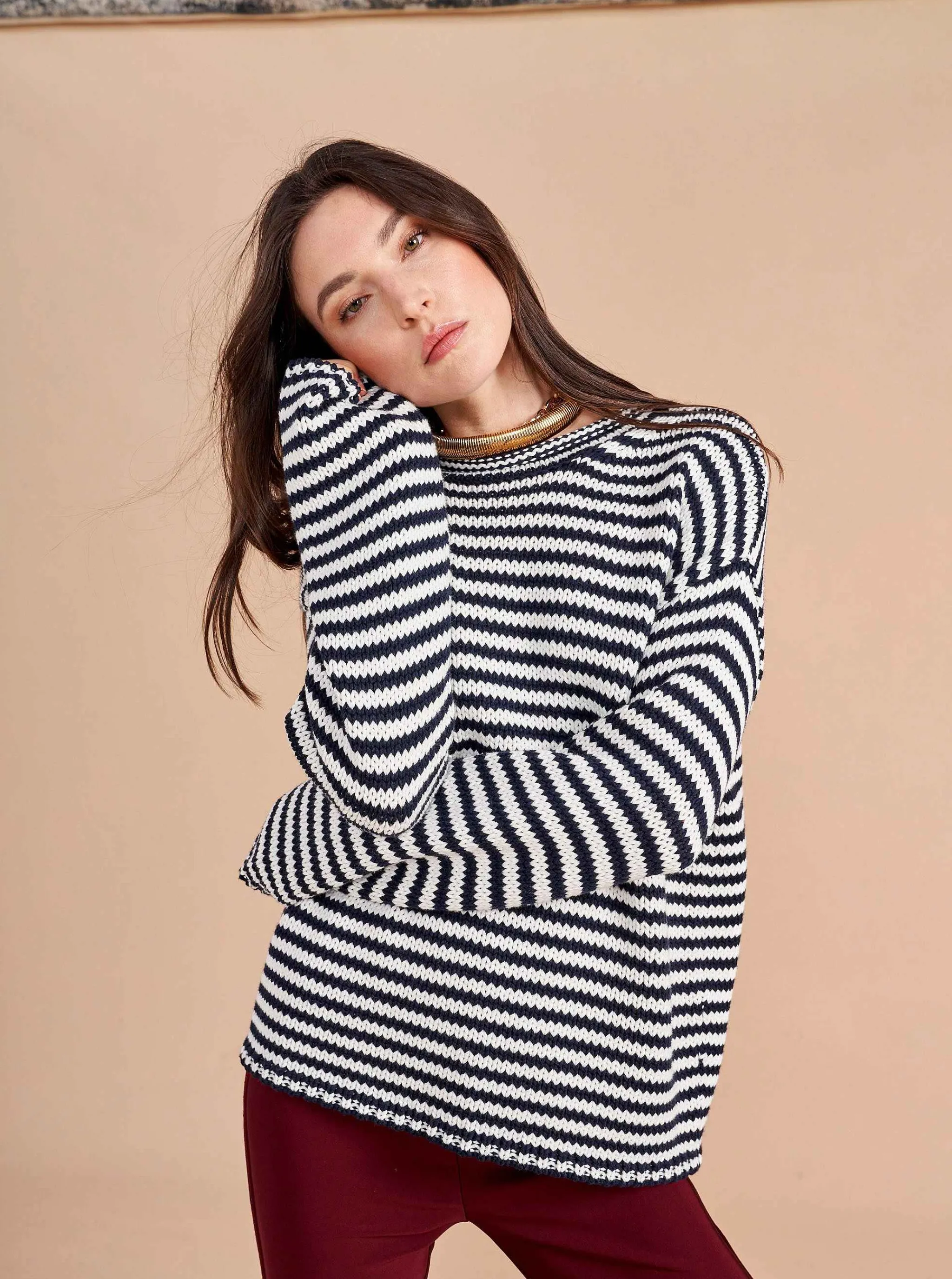 La Ligne Sweaters*Marina Fine Stripe Sweater