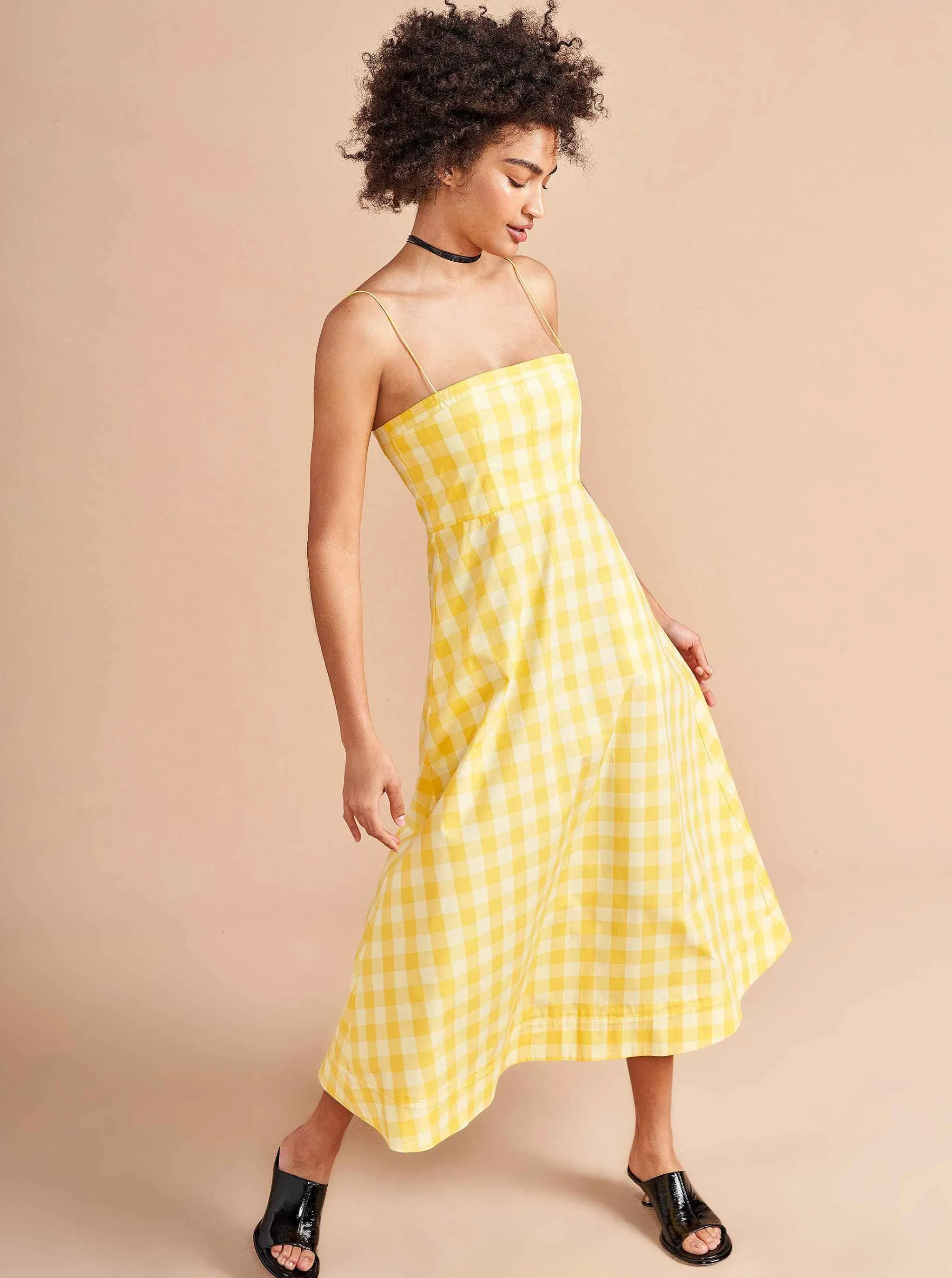 La Ligne Midi Dresses*Fran Dress Butter/Lemon