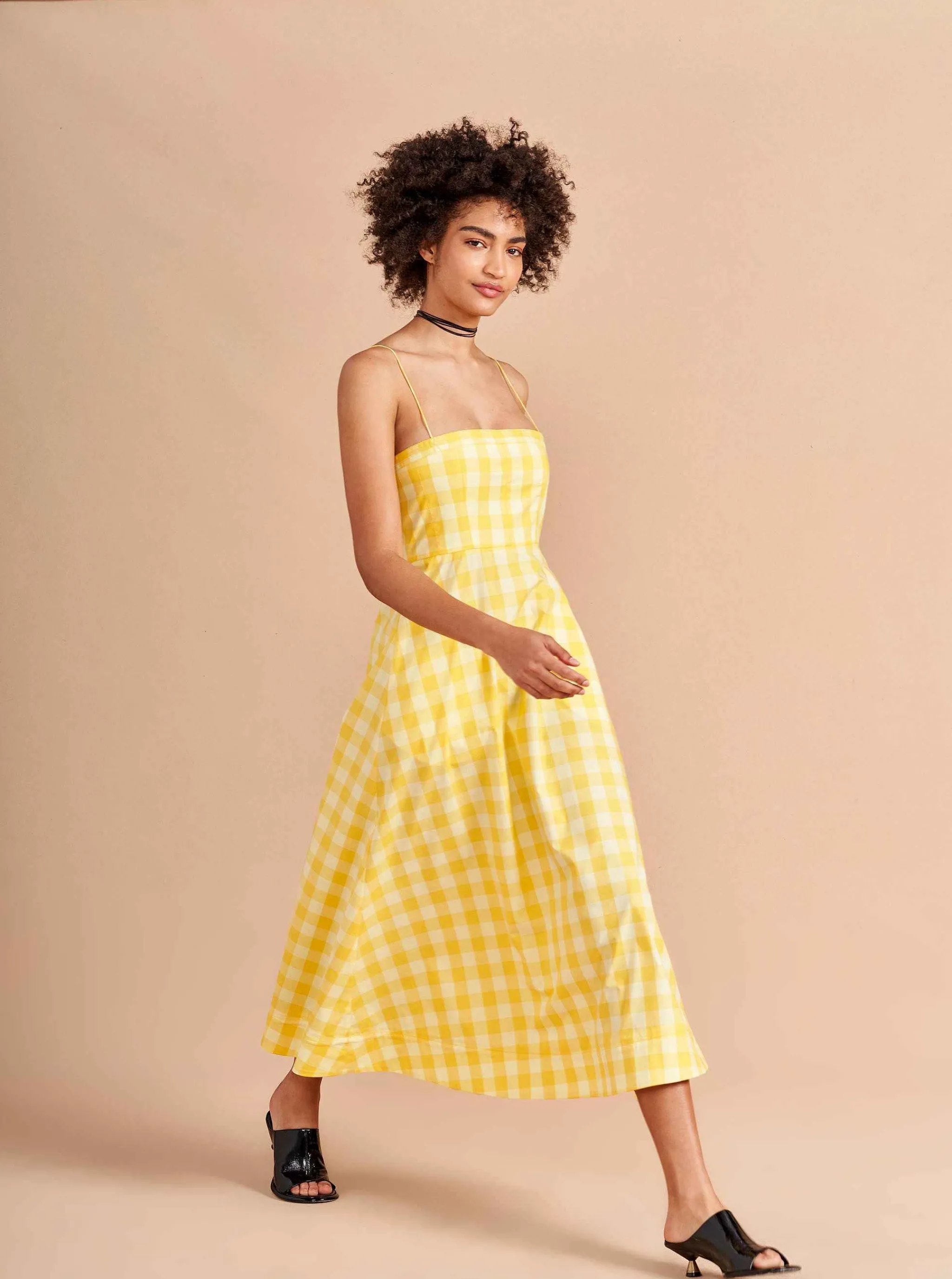 La Ligne Midi Dresses*Fran Dress Butter/Lemon