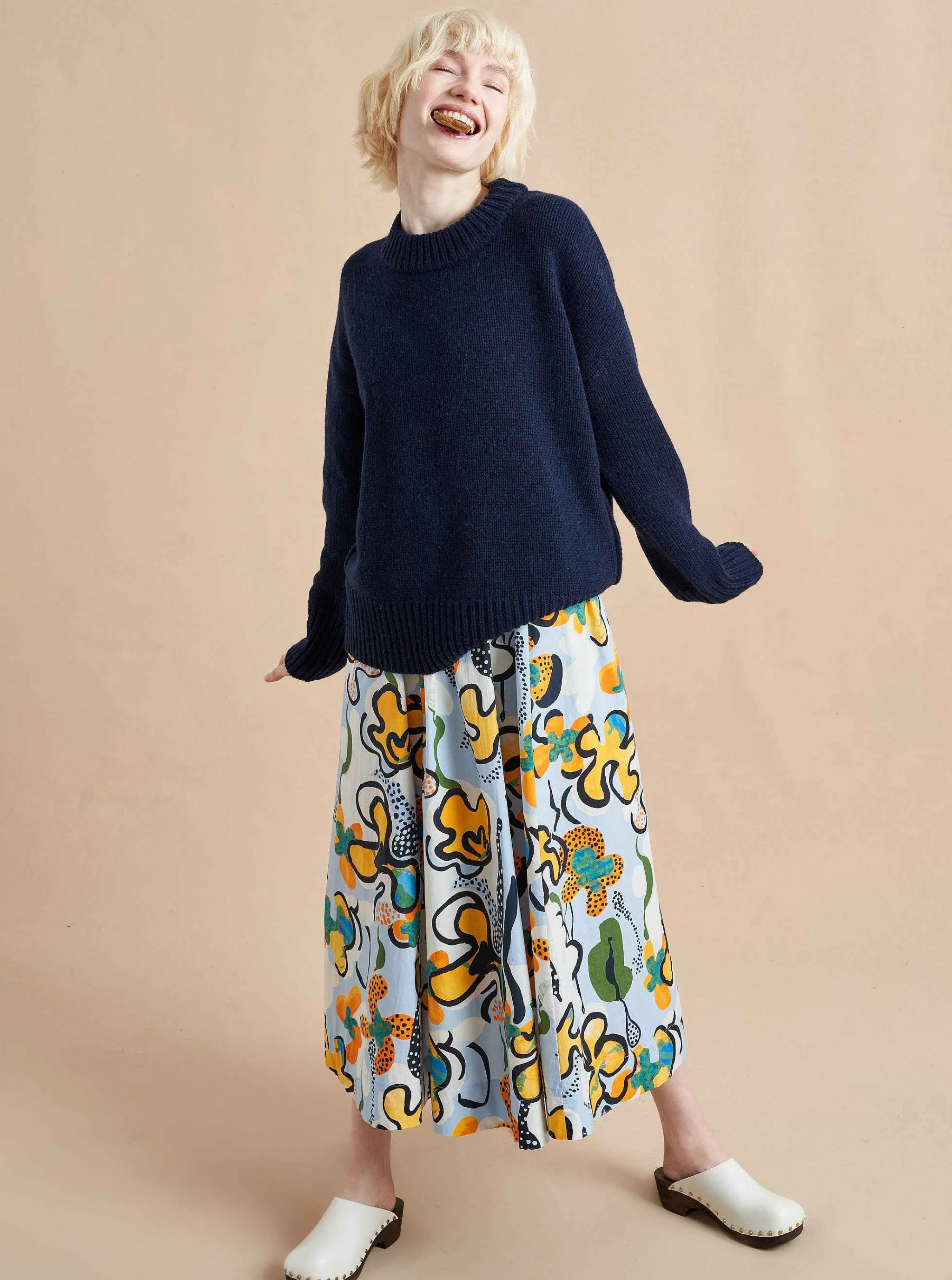 La Ligne Sweaters*Solid Marin Sweater Navy