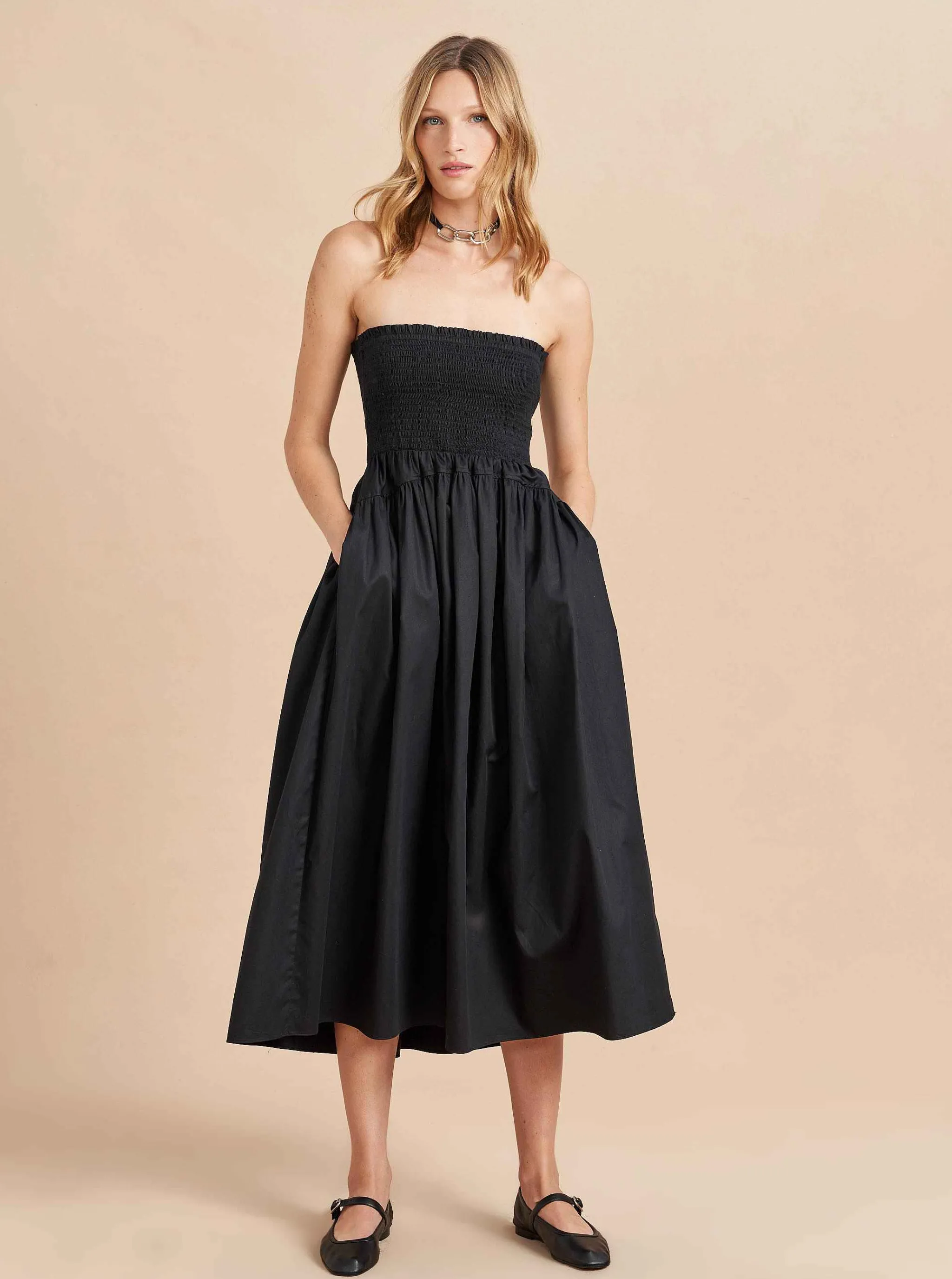 La Ligne Midi Dresses*Strapless Vivian Dress