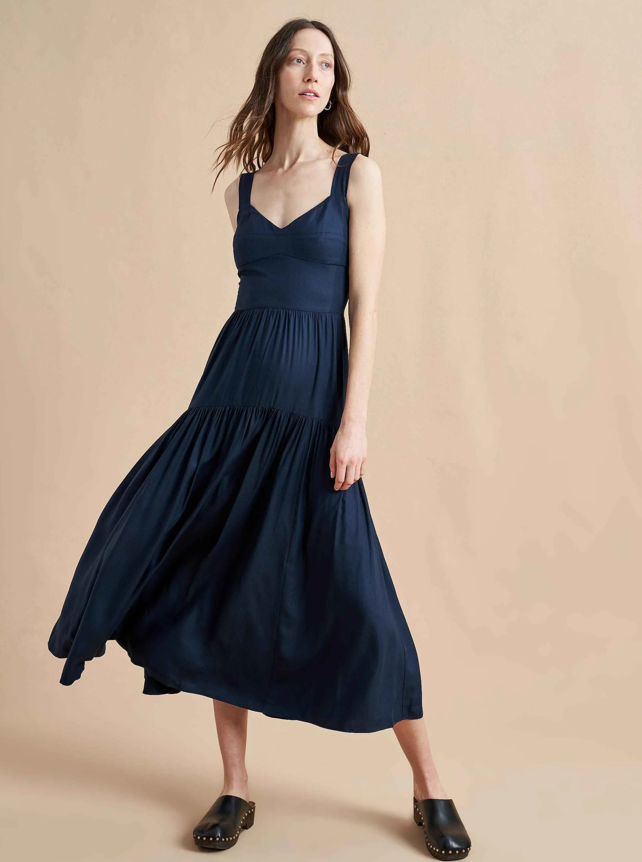 La Ligne Midi Dresses*Laura Lee Dress Navy