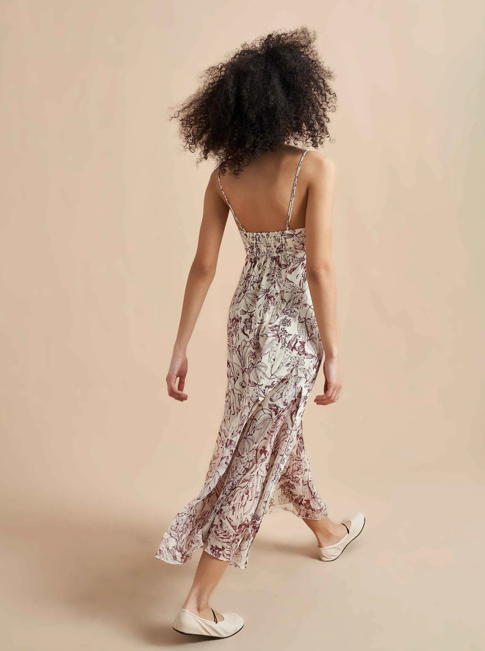 La Ligne Midi Dresses*Luca Dress Burgundy Toile