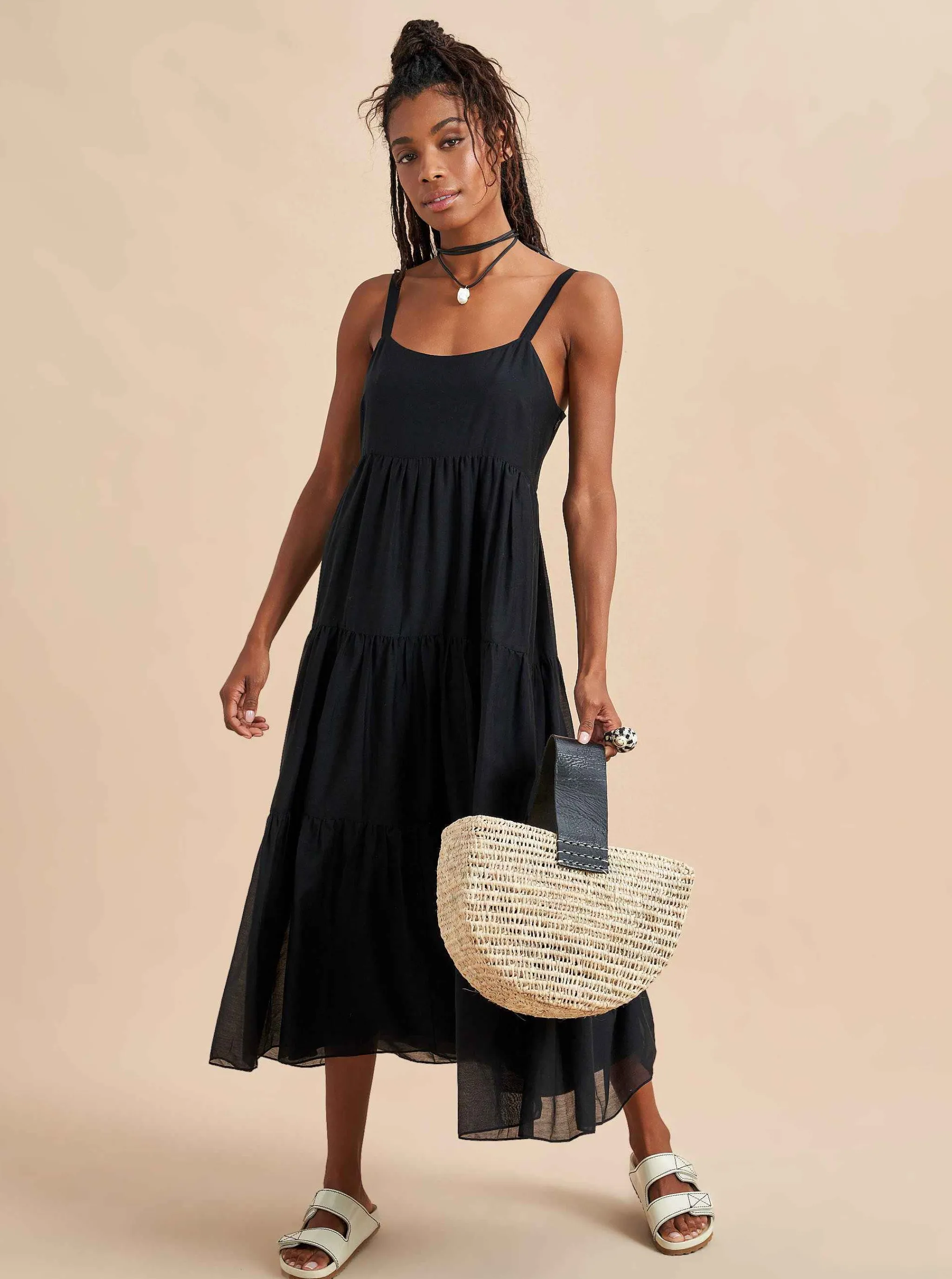 La Ligne Midi Dresses*Melisa Dress Black
