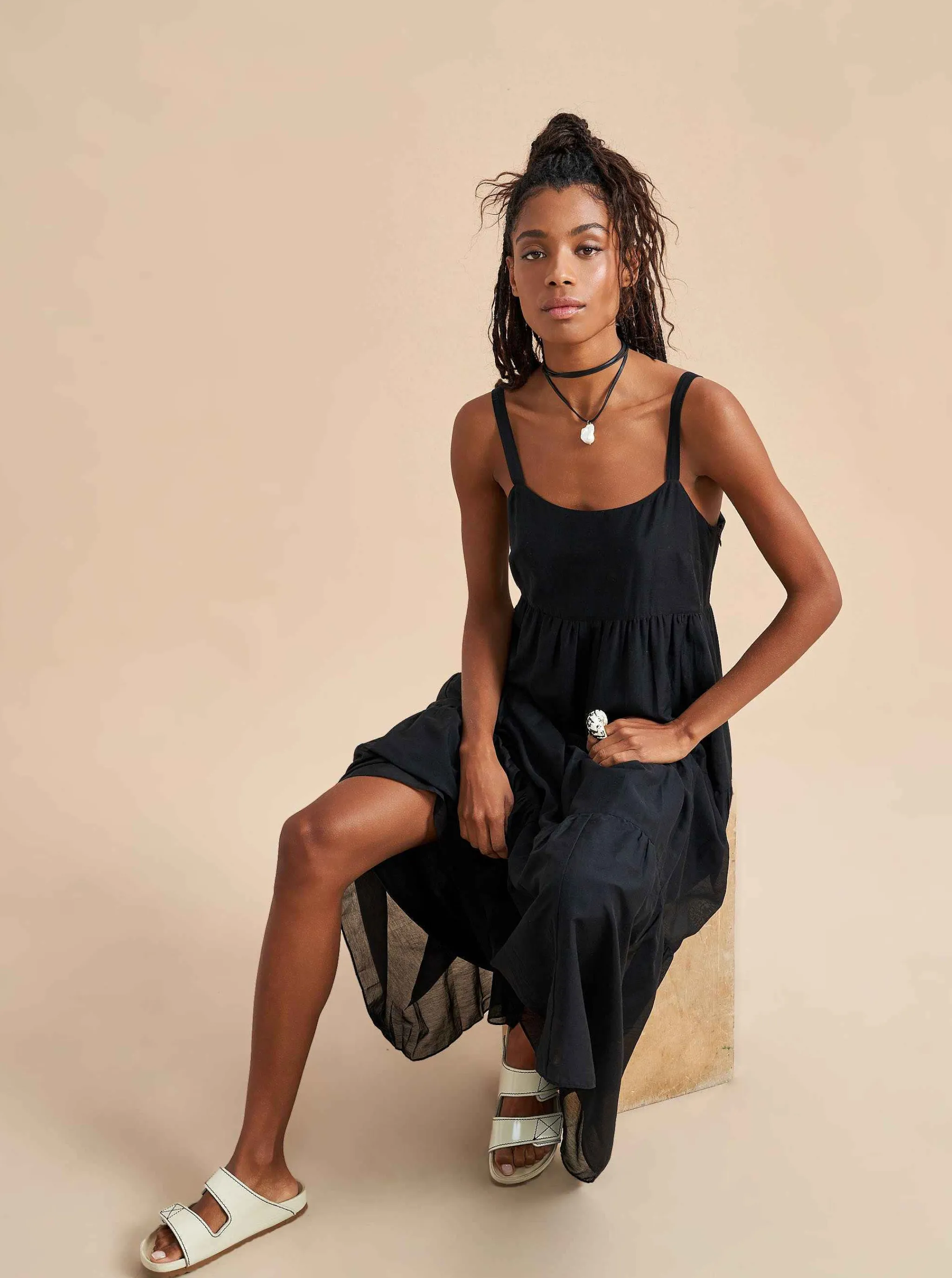 La Ligne Midi Dresses*Melisa Dress Black