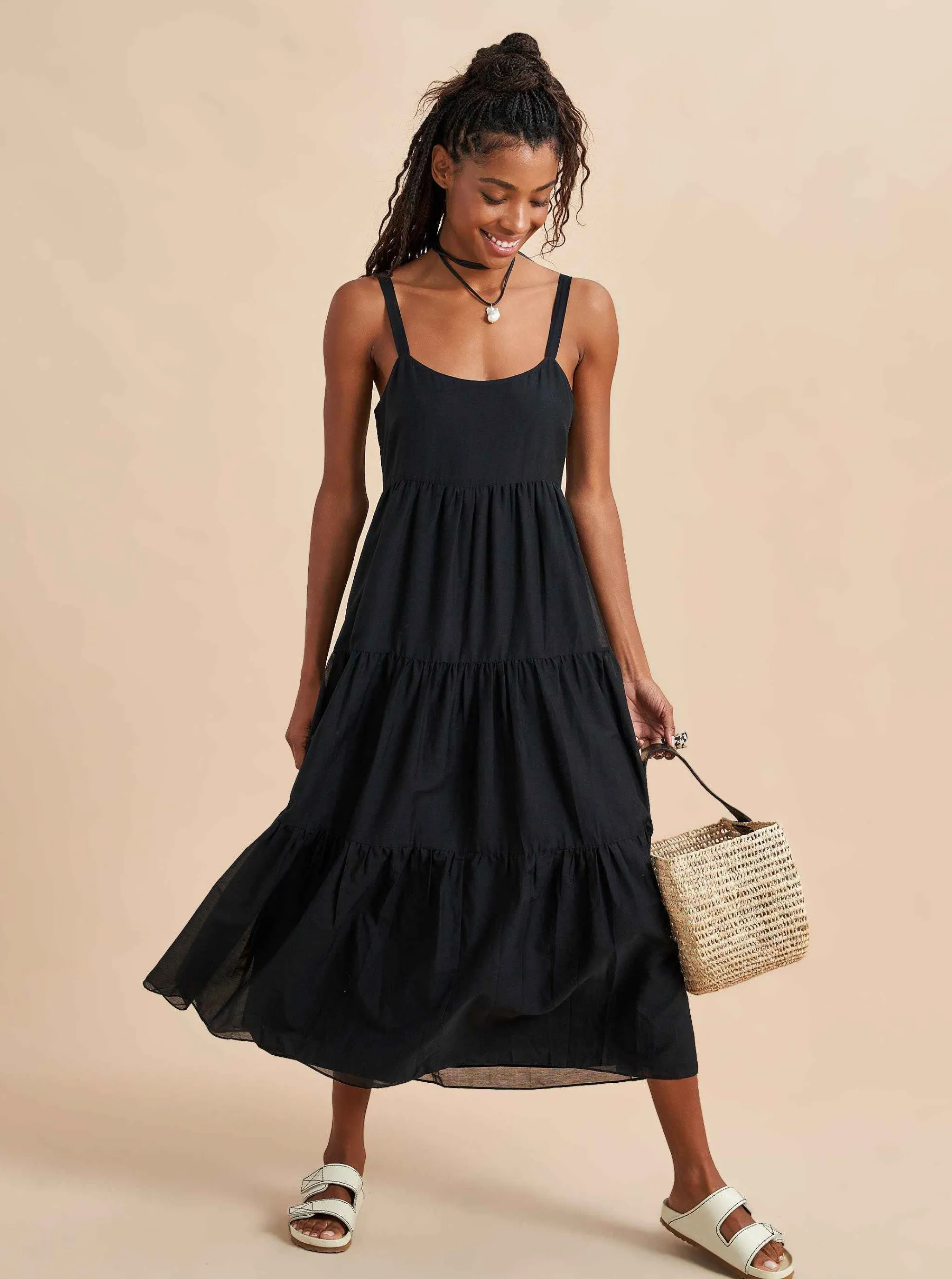 La Ligne Midi Dresses*Melisa Dress Black