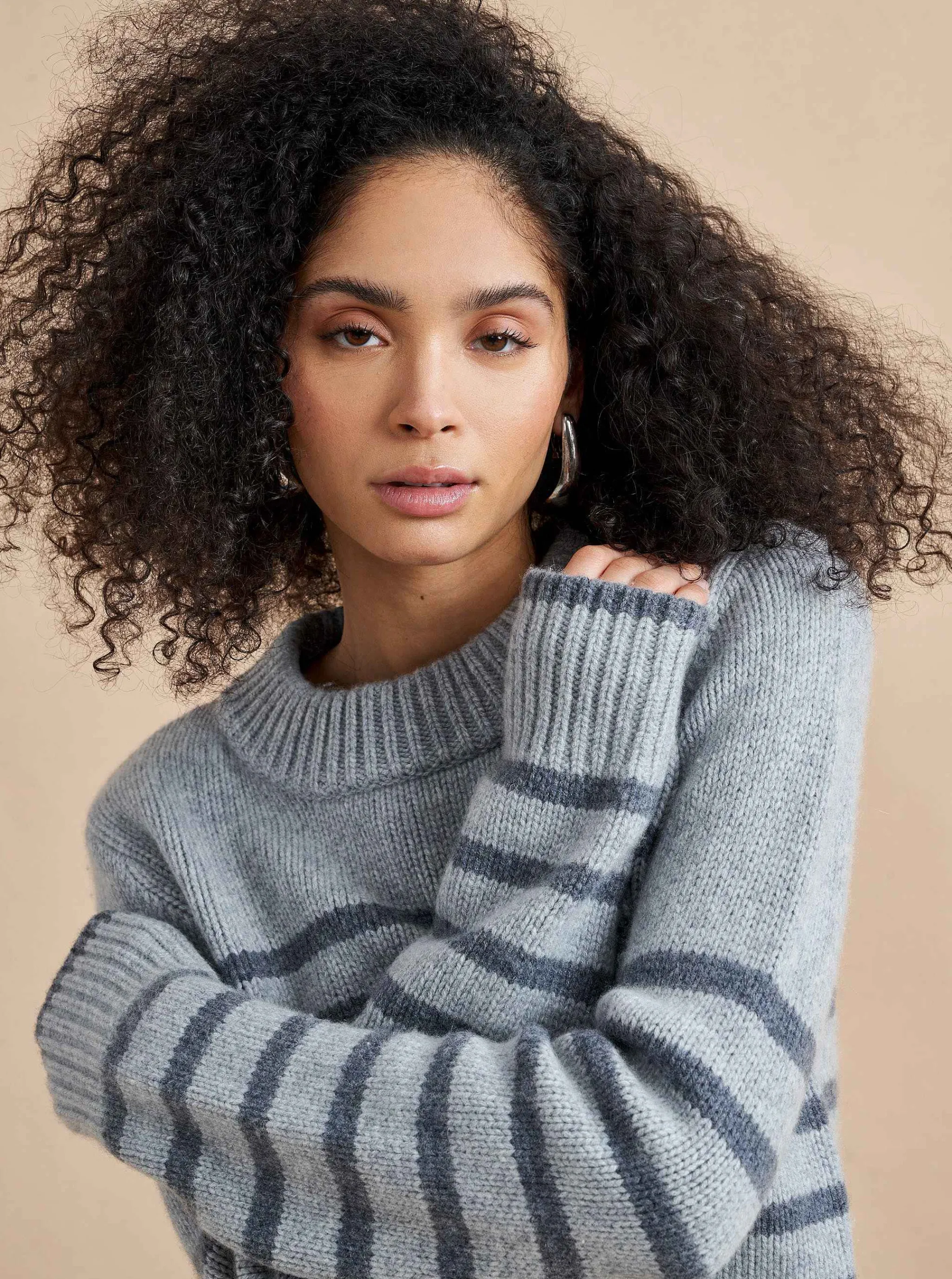 La Ligne Sweaters*Mini Marin Sweater Grey/Dark Grey