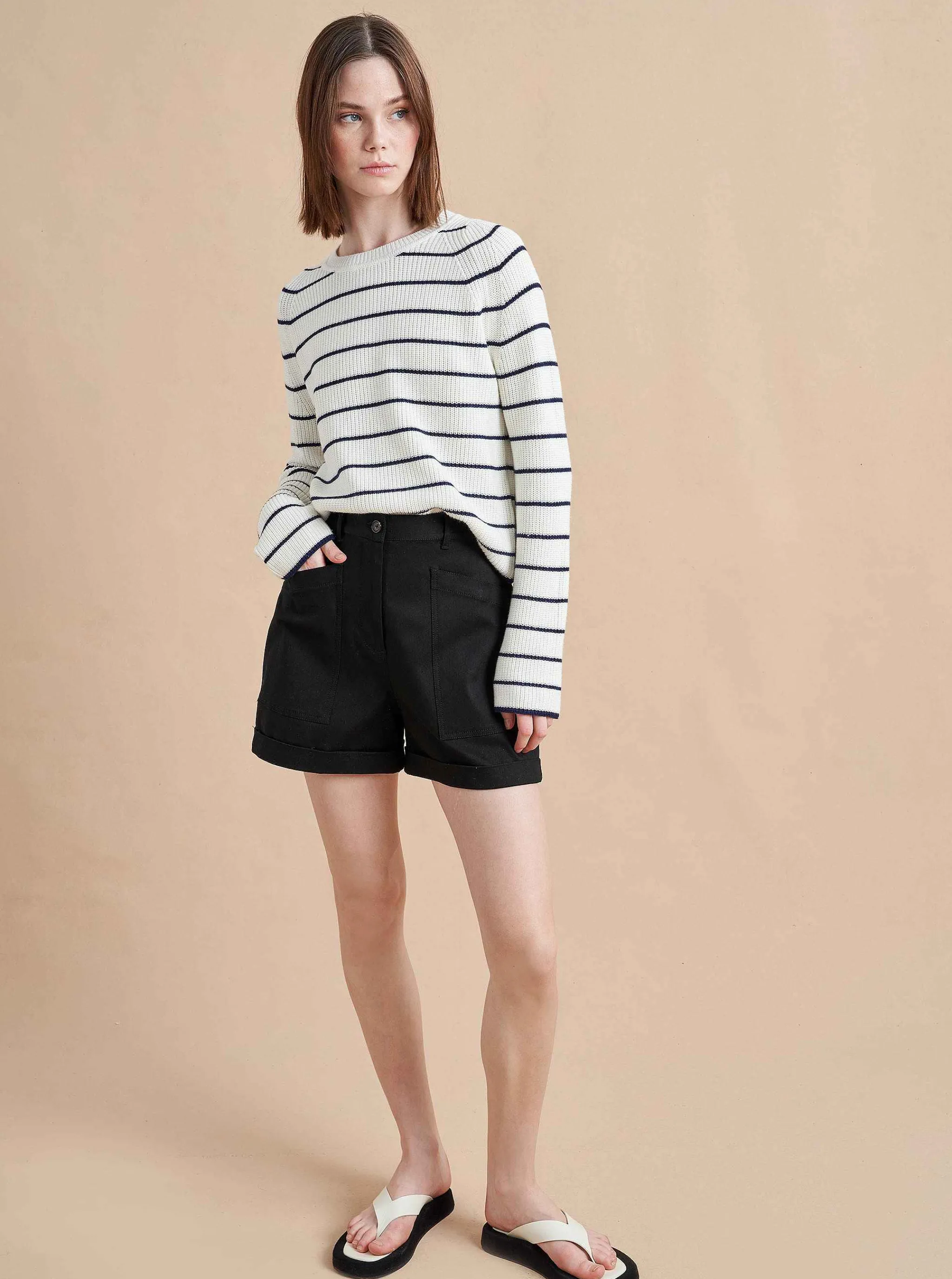 La Ligne Sweaters*Claude Sweater Cream/Navy